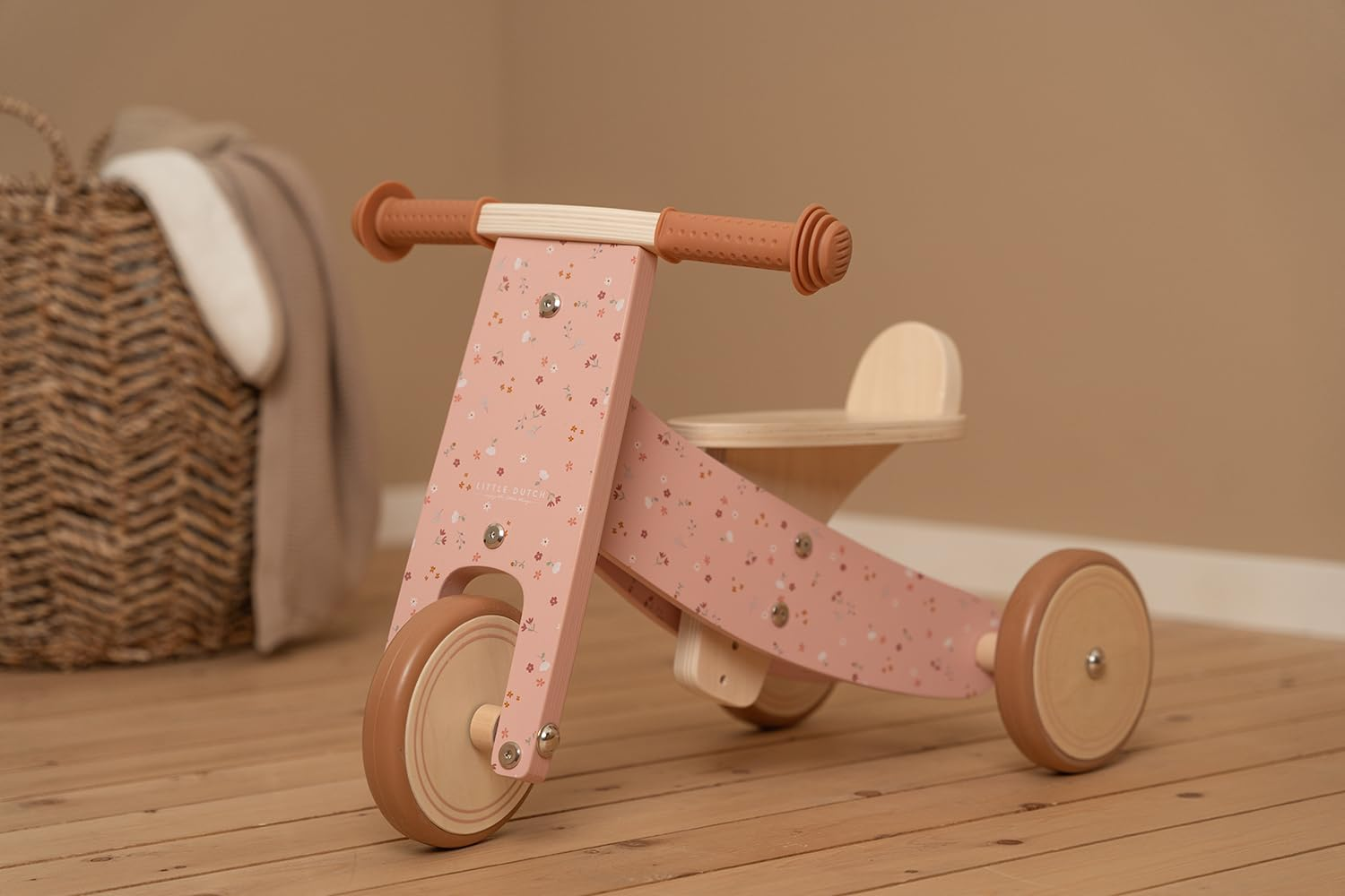 Little Dutch Wooden Tricycle, Pink image number 6