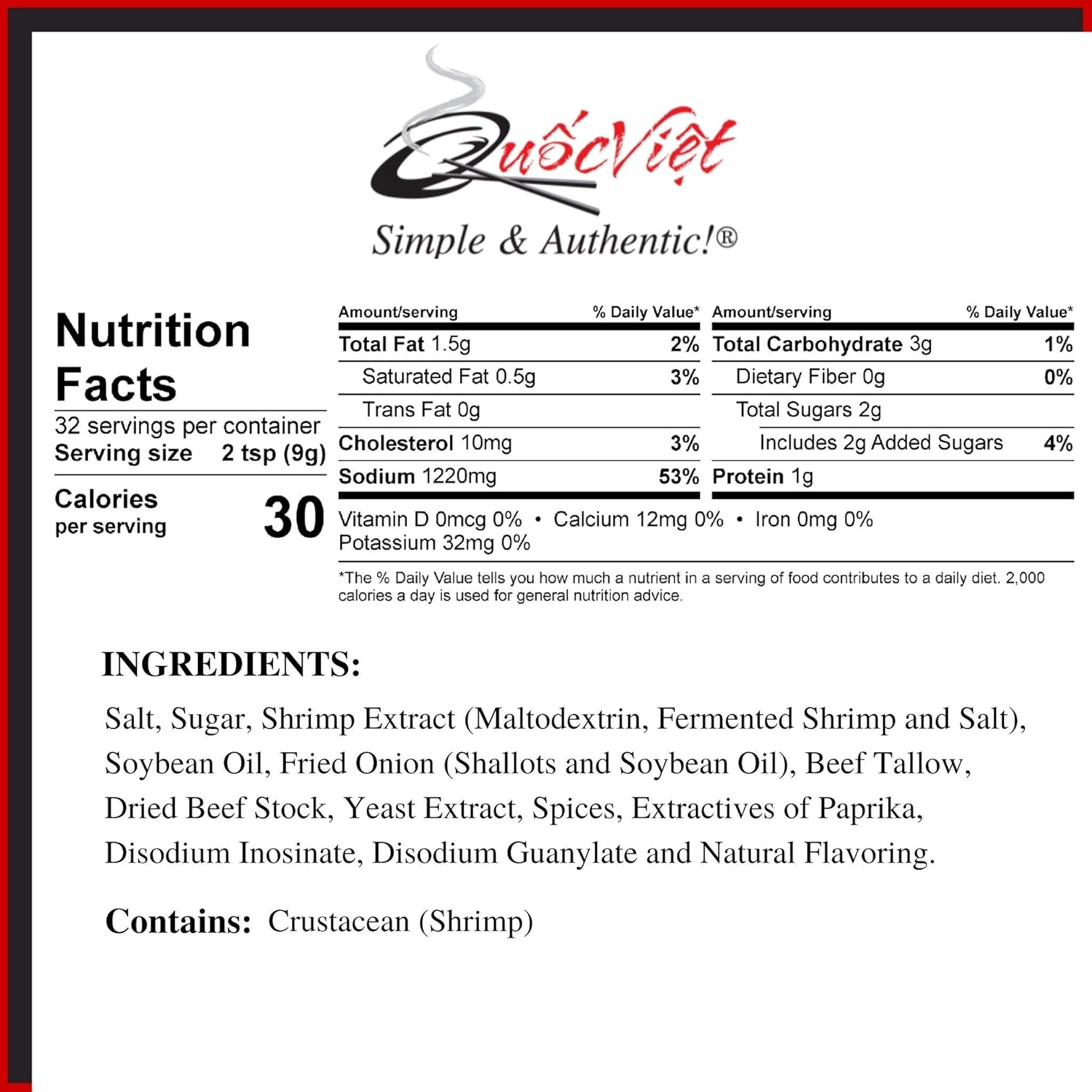 Quoc Viet Foods Cot Bun Bo Hue Style Beef Flavored Soup Base, 10 Oz. image number 1