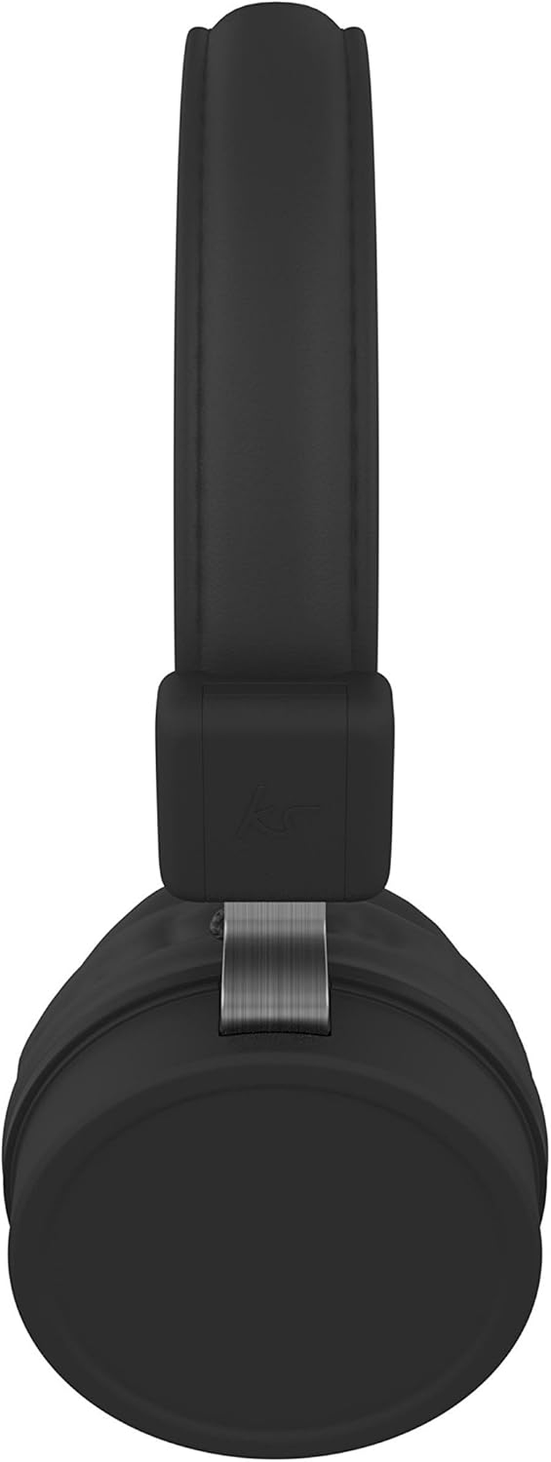 Kitsound Brooklyn Lightweight Foldable Wired On-Ear Headphones, Black image number 6