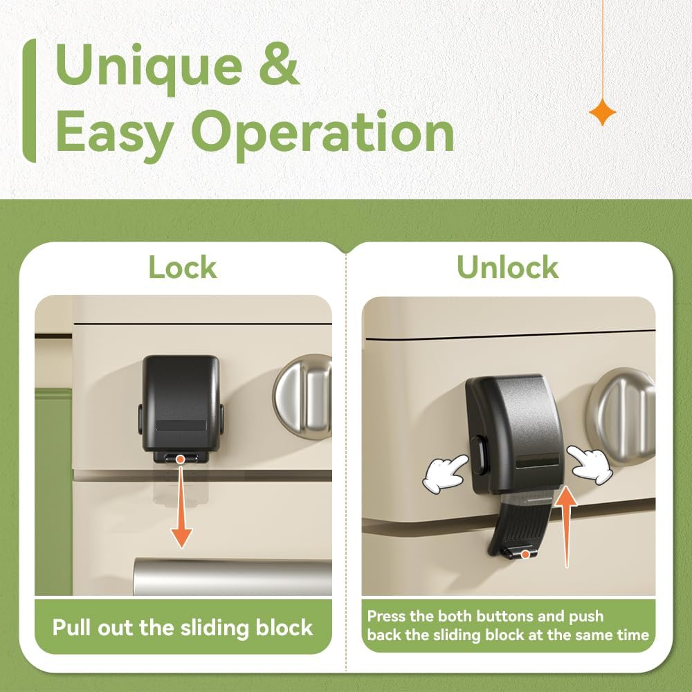 SAFELON 1 PC Update Baby Safety Oven Lock, Kitchen Safety Oven Door Lock, Childproofing Lock for Babies & Toddlers, Heat-Resistant, No Drilling (Black) - White image number 6