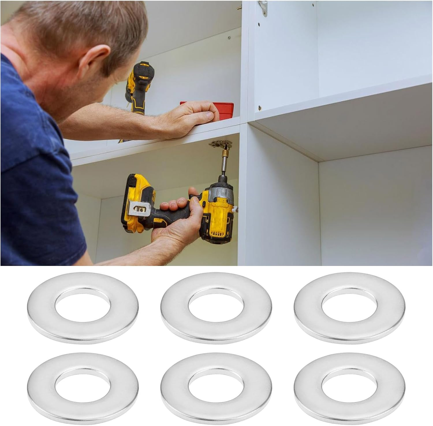 Briny River 200Pcs M1.6 Stainless Steel Sealed Flat Washer for Industry Furniture Screws Computer 1.8X4X0.35Mm image number 2