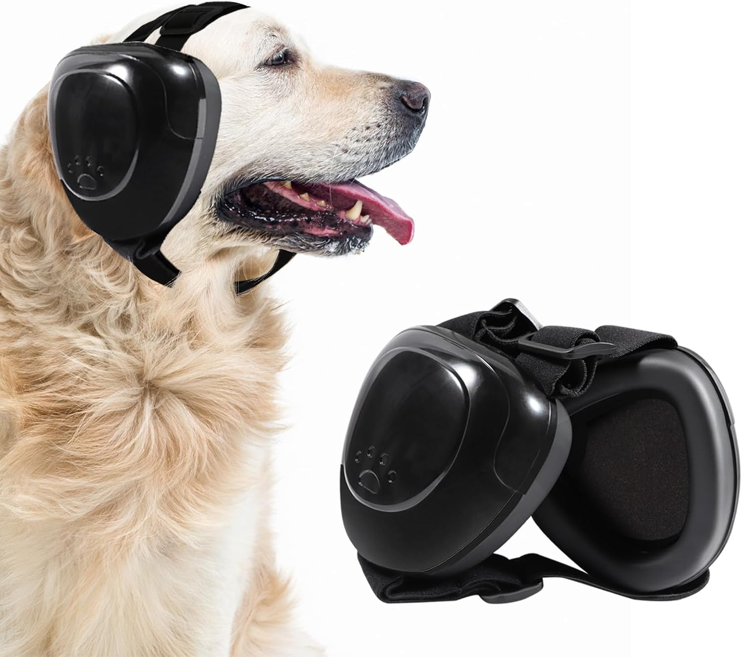 Dog Earmuffs, Dog Ear Muff for Hearing Protection Dog Noise Cancelling Headset, Dog Hearing Protection Earphones (Black, M) image number 2