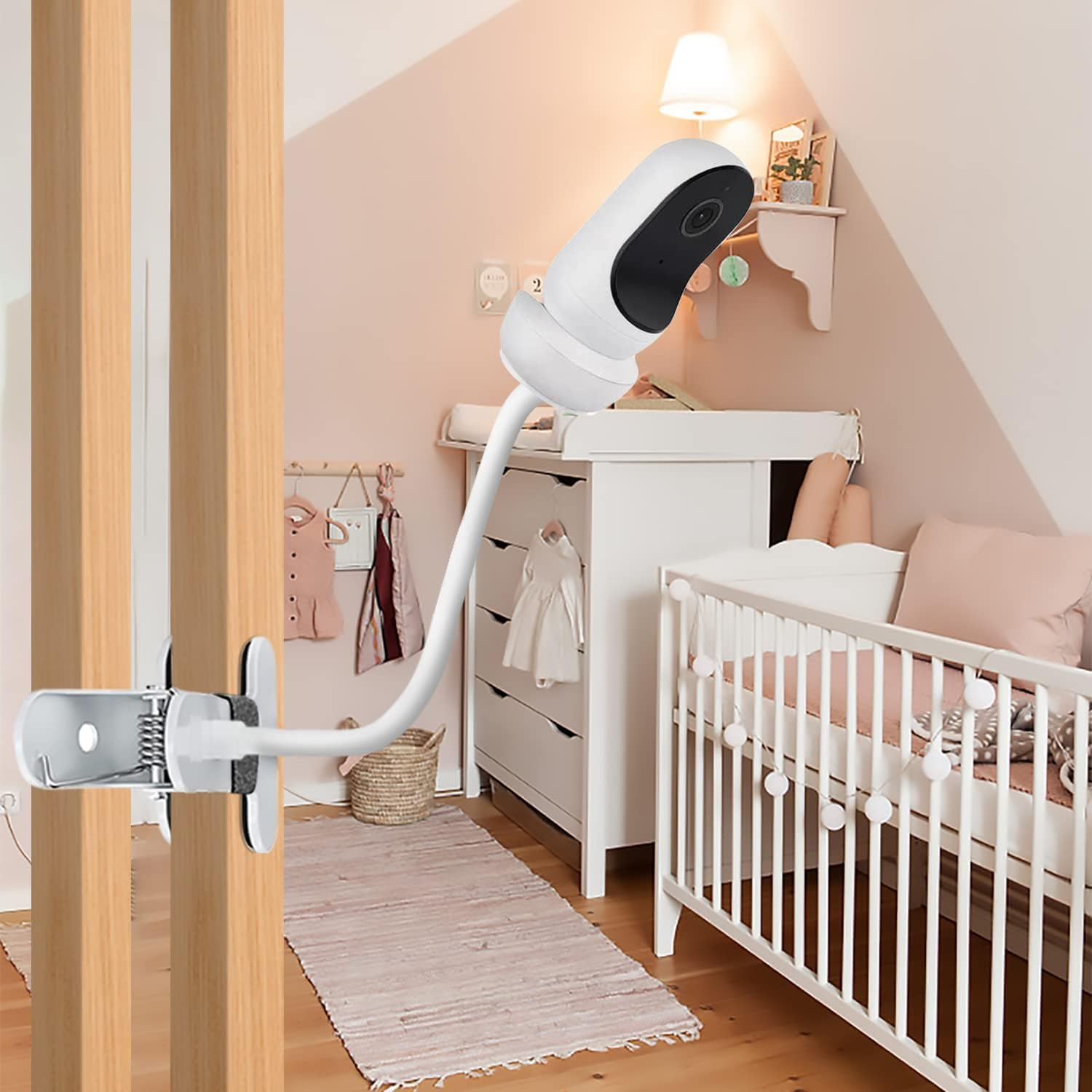 AOZTSUN Baby Monitor Mount, Compatible with Owlet Cam/Duo & Other Cameras, 15.7In Flexible Clip, Wall Mount, Metal, Adjustable image number 4