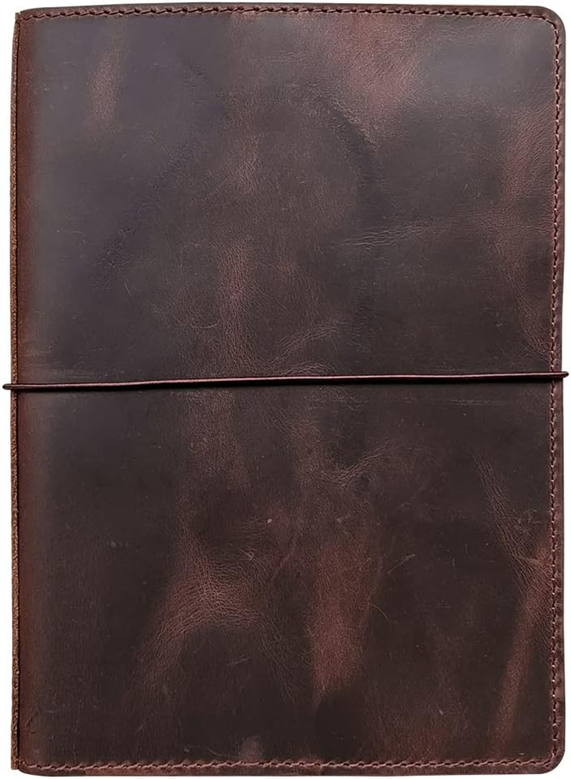 Travelers Notebook Cover with Inner Pockets, Card Slots and Pen Holder, A5 Size, Dark Brown image number 2