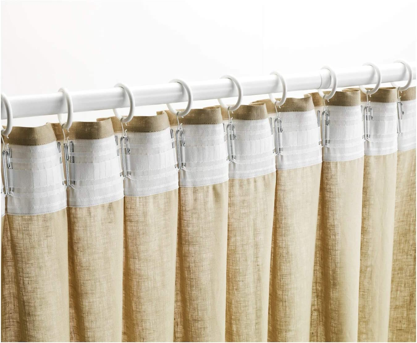 Curtain Accessory Kronill Gathering Heading Tape for Making Pleated Curtains,Width 3.3", Length 161", Curtain Pinch Tape Pull Pleat Tapewhite Polyester100% image number 3