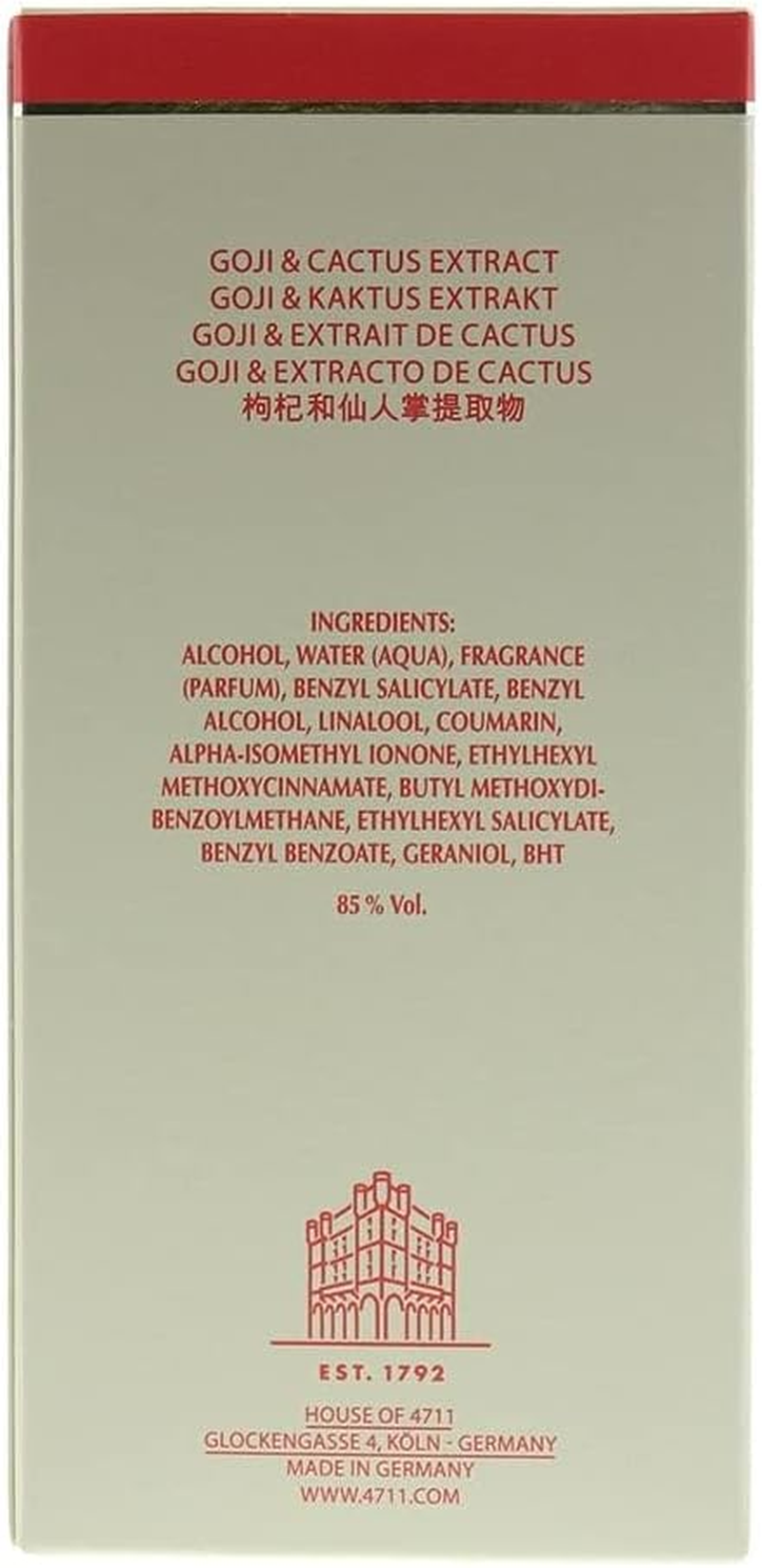 Muelhens 4711 Aqua Goji and Cactus Extract Eau De Cologne for Women 100 Ml image number 2