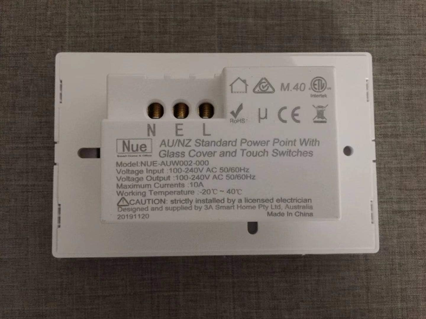 AU Standard Crystal Twin Power Point Wall Socket with Touch Switch Led Indicator Double GPO