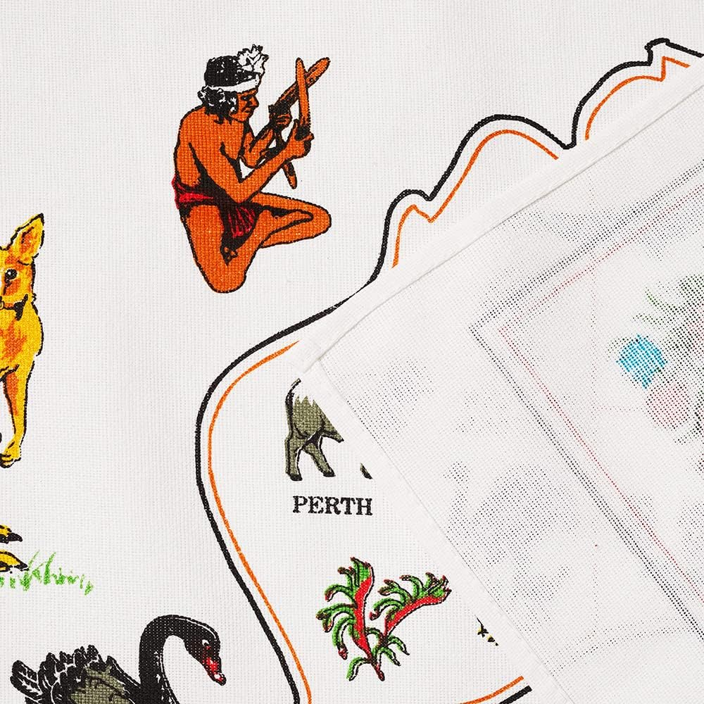 Printed Tea Towels 5Pcs 100% Cotton Floral Birds Print Australia Themed Dishtowel Set 48X80Cm for Australian Souvenirs Amazon,Christmas,Friend Gift (Random) image number 3