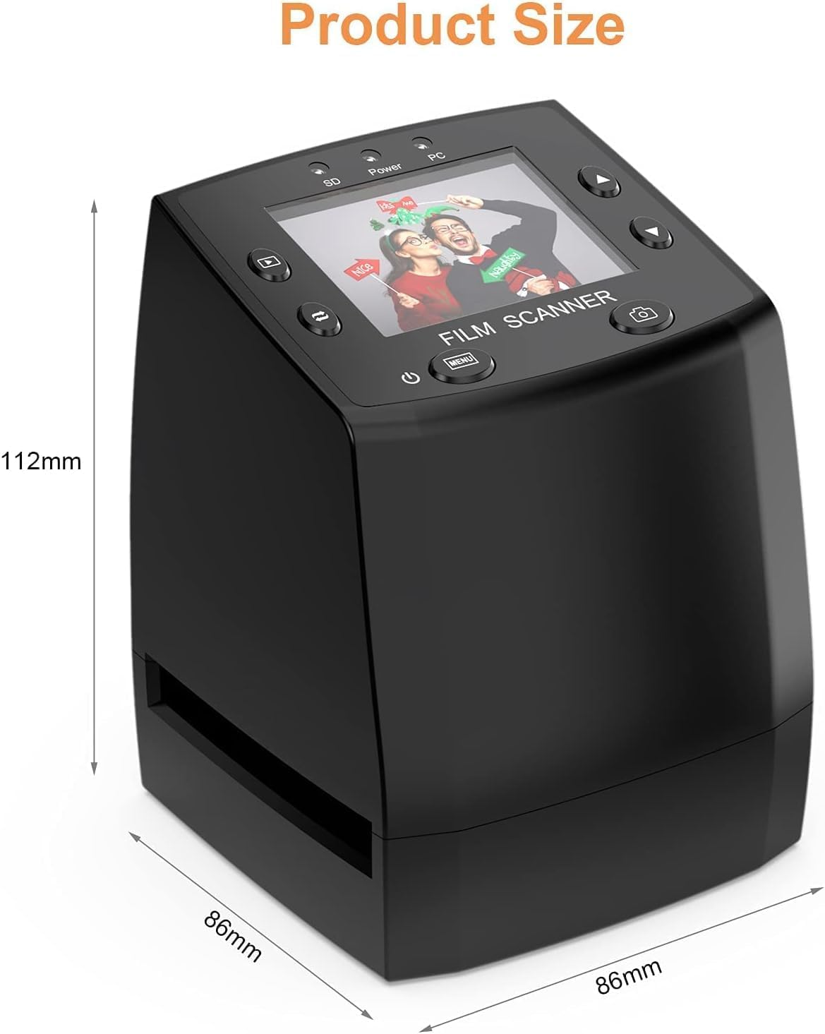 135 Film Negative Scanner Slide Viewer, Converts 35Mm Film Negatives & Slides to Digital JPEG Images, 2.4 LCD Screen, with Quick Slide Holder image number 3