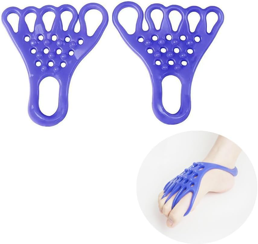 Yoga Toe Stretcher Heel Foot Stretch Gel Band 5 Toes Separator Spacer Corrector Spreader Straightener for Fitness Bunion Relief Overlapping Hammer Toes Hallux Valgus Bunionette Relief image number 4