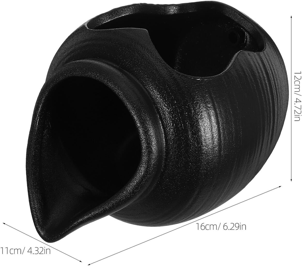 TEHAUX Ceramic Garden Fountain Spitter Jar for Outdoor Landscape Circulating Waterfall Pot for Patio Courtyard Relaxing Flowing Water Sound Feature for Decor image number 5