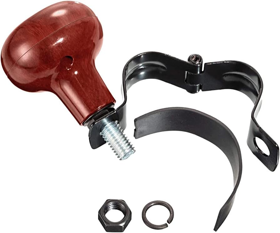 TOCAVE Woodgrain Steering Wheel Spinner Knob - Car Suicide Handle Knob Ball- Universal Wheel Accessories Arthritis Handicap Spinner (Redwood 2-Pack) image number 1