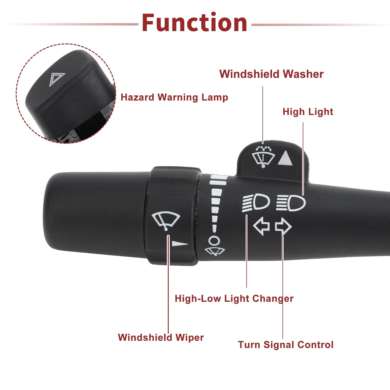 X AUTOHAUX Steering Column Turn Signal Switch Lever Multifunction Combination Switch for Chevrolet Silverado 1500 for GMC Sierra 1500 No.15849313 image number 3
