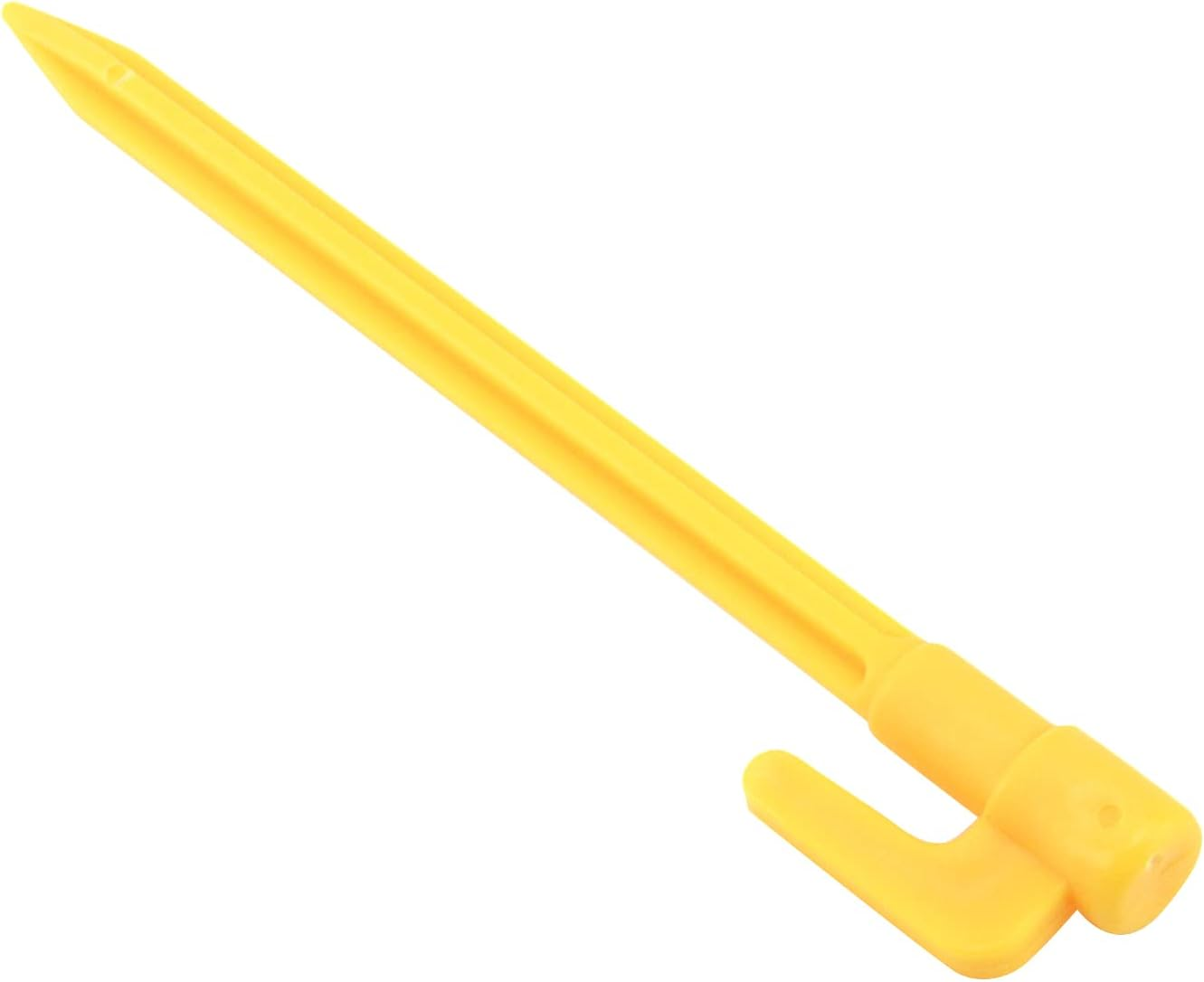 Pastlla 20Pcs Heavy Duty Plastic Landscape Edging Stakes Plant Support Lawn Stake Durable Tent Pegs Spike Hook for Outdoor Activities Garden Camping Yellow - Yellow image number 4