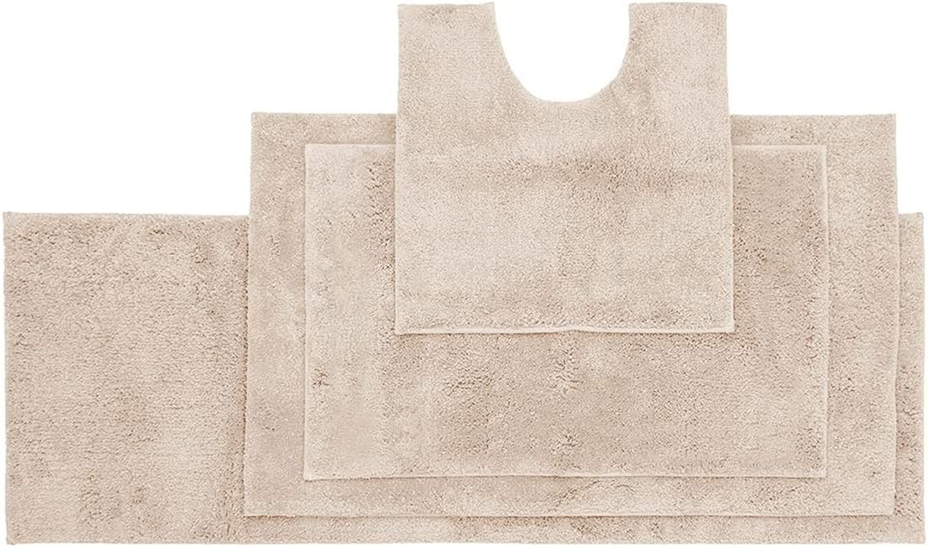 Bambury Microplush Contour Bath Mat, Buff, 50X50 Cm