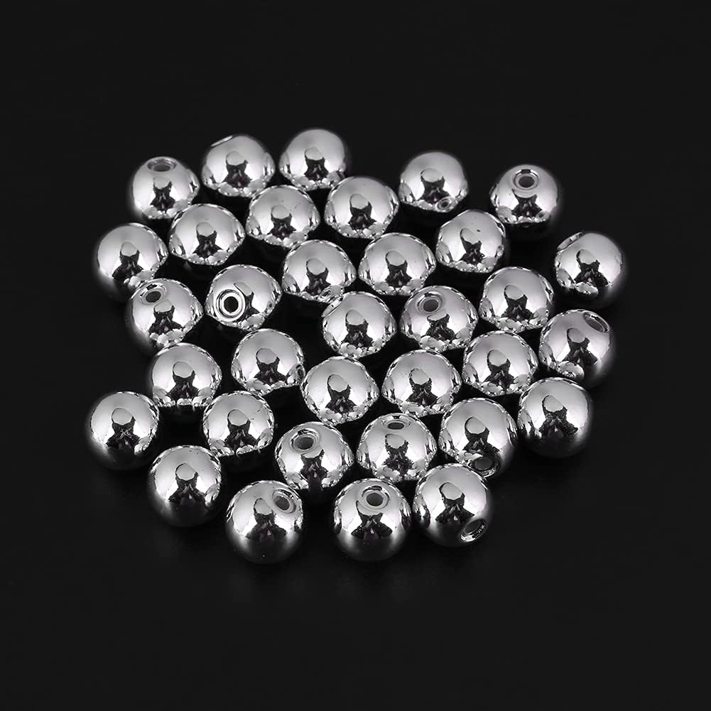 Mix Size Pearl Rivet Studs 6Mm 8Mm 10Mm 12Mm White Pearl Beads for Crafts Jeans Bags Decoration(6Mm,8Mm,10Mm,12Mm-Silver) image number 3