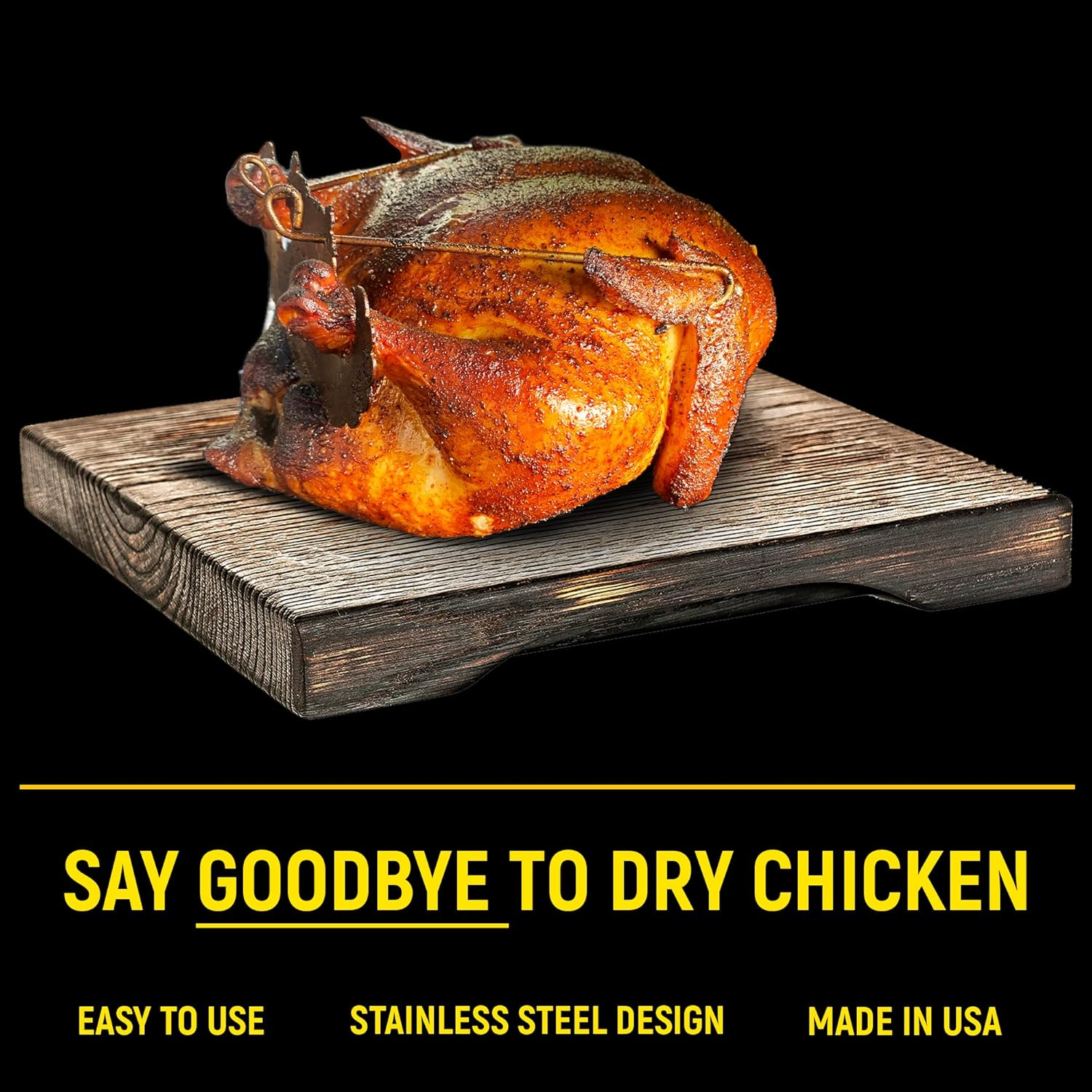 Turbo Trusser for Chicken I as Seen on Shark Tank I Cooks Evenly & Makes Meat Juicier I Easy-To-Use & Dishwasher Safe I for Ovens, Smokers, Roasters, Grills, Rotisseries, Air Fryers & Deep Fryers image number 3