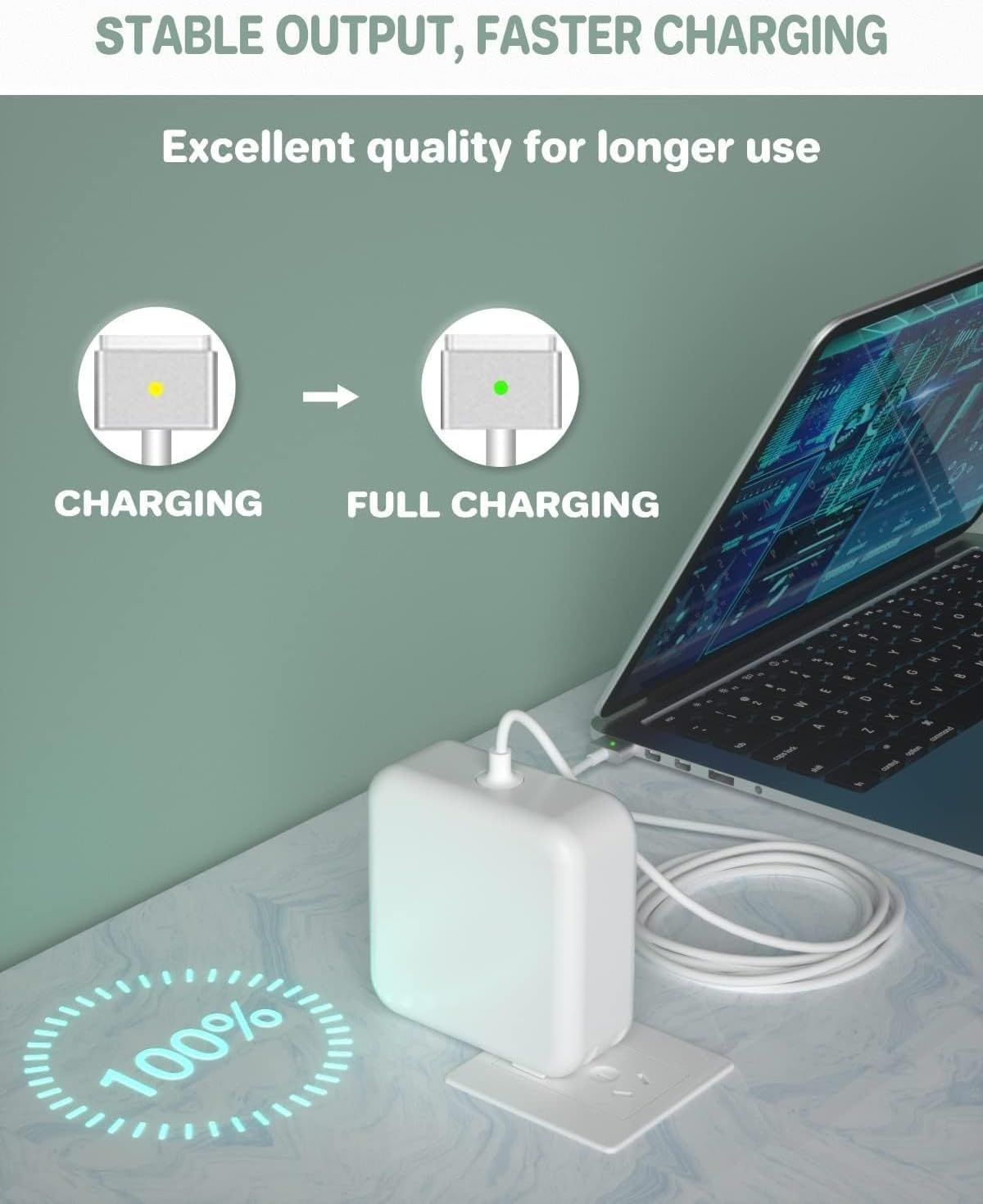 Mac Book Air Charger,Replacement for Mac Book Air 45W T-Tip Shape Connector Power Adapter,Laptop Charger Compatible with Macbook Air 11-Inch/13-Inch（Applicable to 2012 2013 2014 2015 2017） image number 1