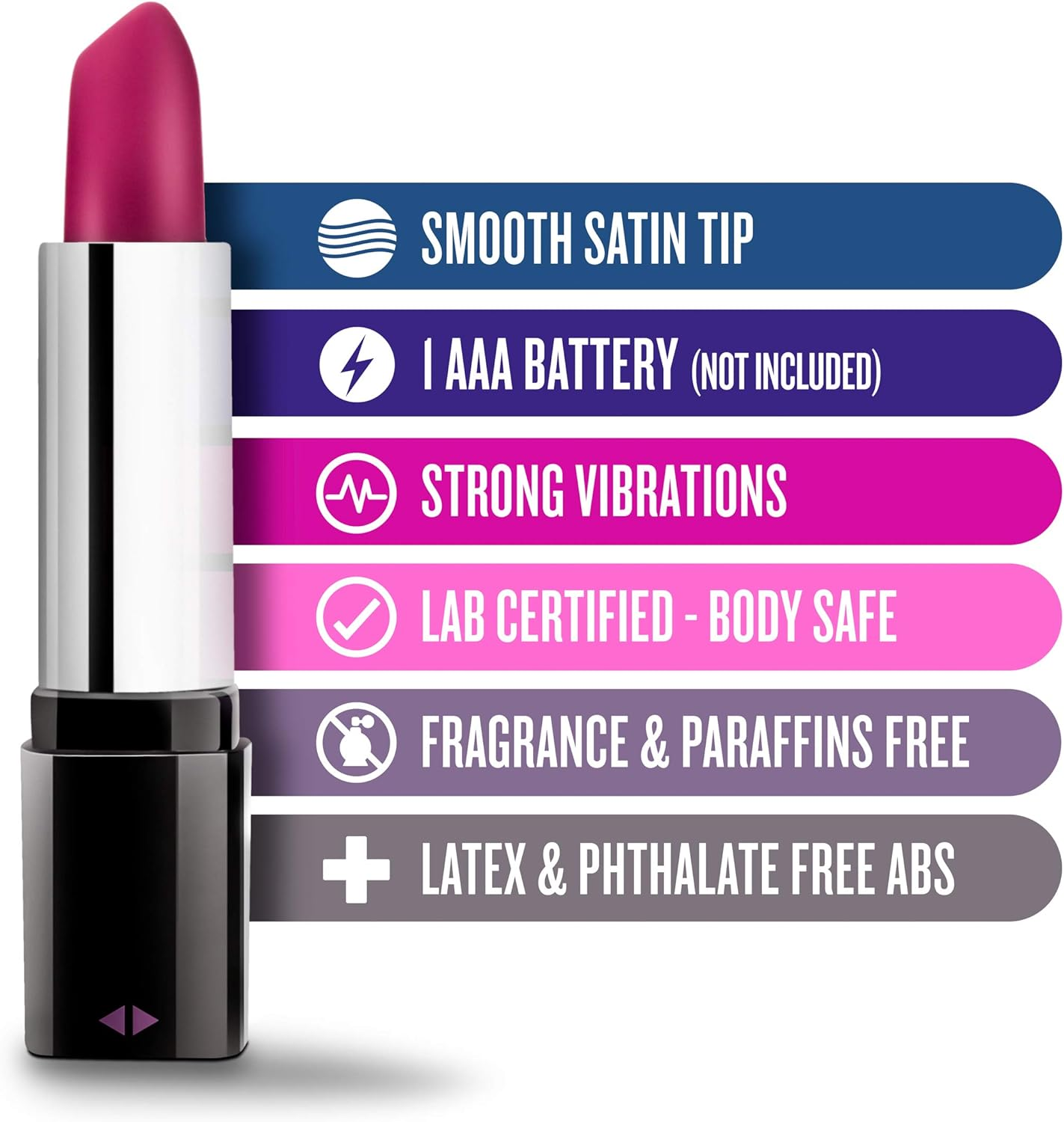 Discreet Lipstick Vibrator - Clitoral Stimulating Pocket Massager - Sexy Toy for Women image number 1