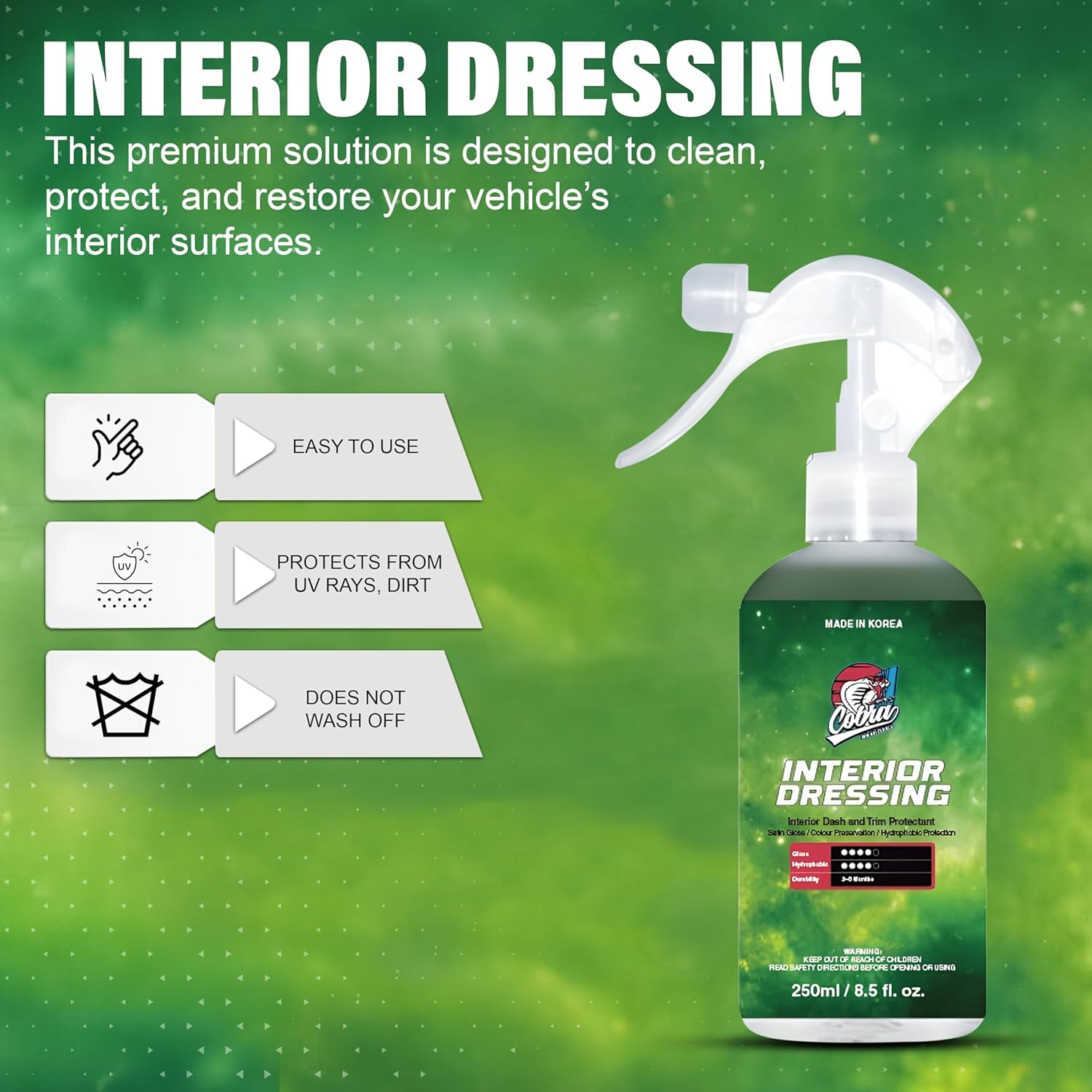 Interior Dressing | Interior Dash and Trim Protectant | 250Ml image number 4