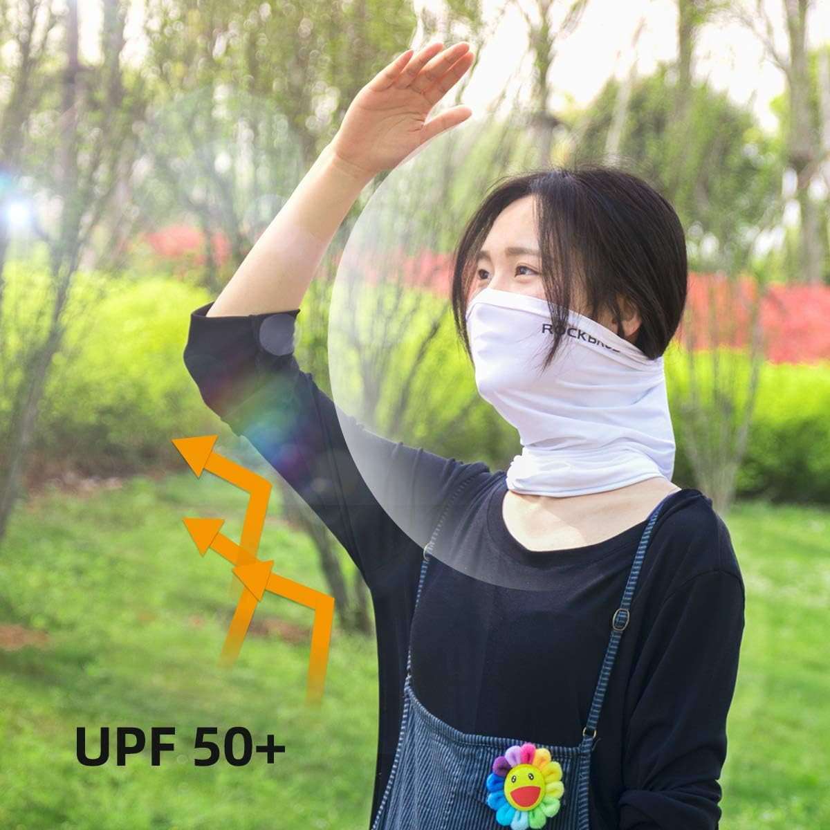 ROCKBROS UV Protection Cooling Neck Gaiter Face Mask Bandana UPF50+ Sun Protection Fishing Cycling Cool Neck Gaiter image number 2