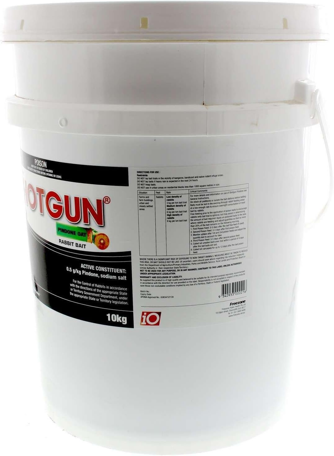 Shotgun Pindone Oat Rabbit Bait Oatbait Freezone 10Kg Anticoagulant Oat Poison image number 4