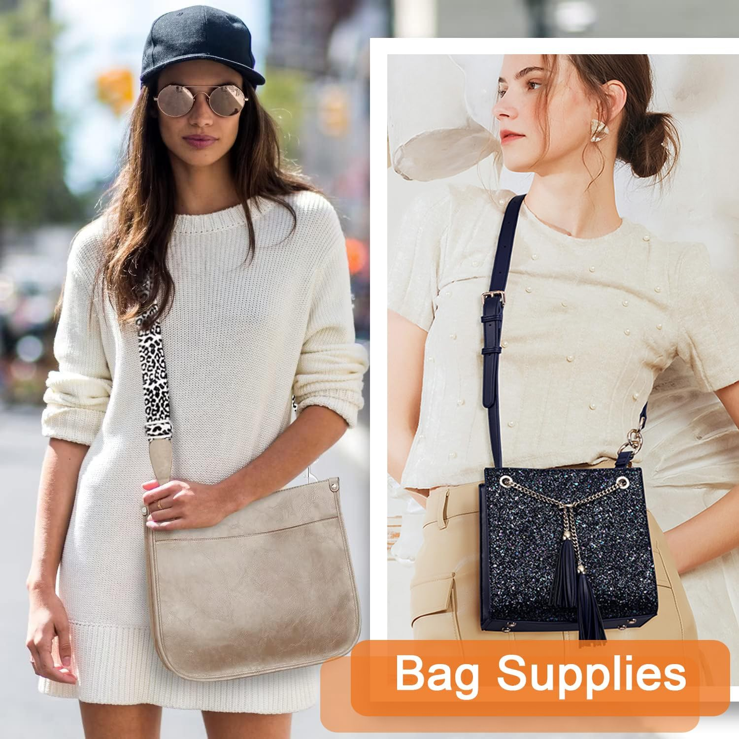 Coobigo Metal O-Ring Slide Buckle Rectangle Rings Swivel Snap Hooks D Ring Roller Buckles - 1 Inch