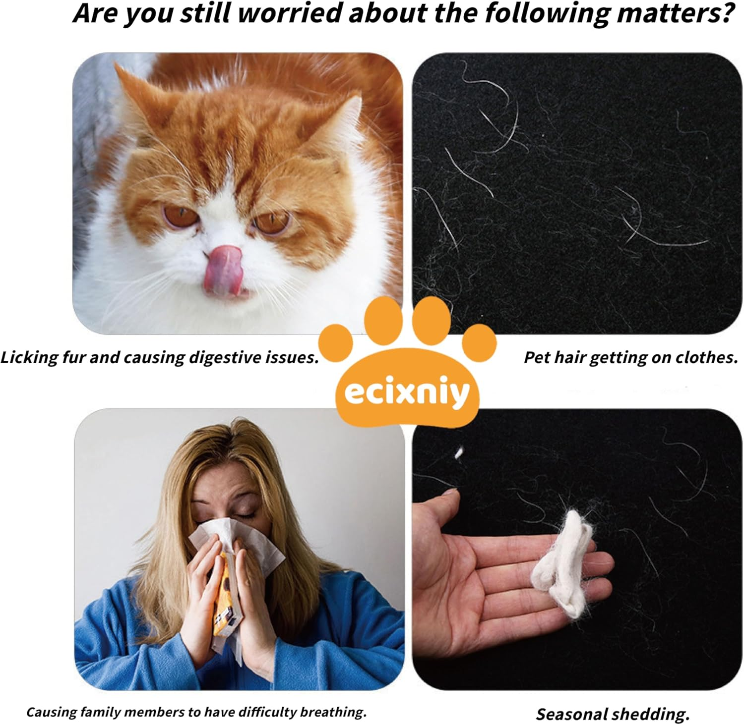 Pet Hair Buster Comb Small Pet Grooming Comb - Stainless Steel Dual Teeth Comb with Fine & Coarse Teeth for Cats, Long-Haired and Short-Haired Cats, Grooming Tool for Small Pet (Black） image number 5