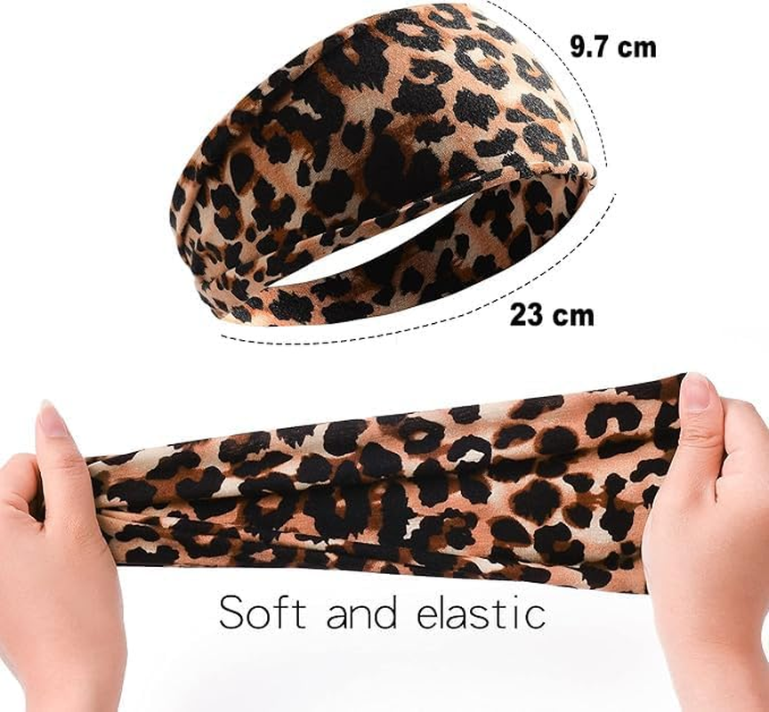 Miners2000 12 Pack Headbands for Women Boho Printed Non Slip Hair Band Sport Yoga Running Elastic Sweat Hair Wrap for Girls image number 1