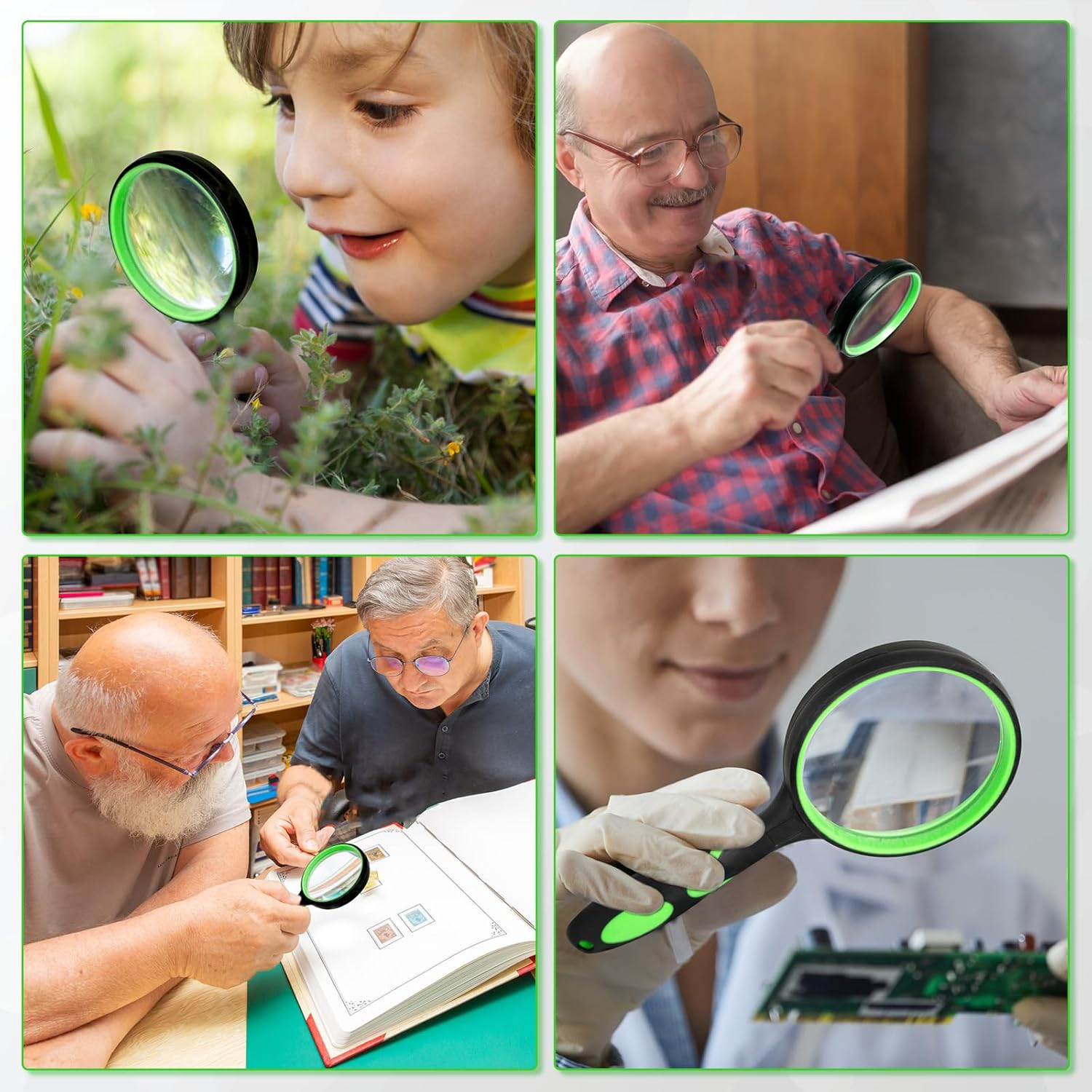 Magnifying Glass75Mm 10X Handheld Reading Magnifier for Seniors & Kids, Magnifying Glass for Book Newspaper Reading, Kids Nature Hobby and Science image number 3