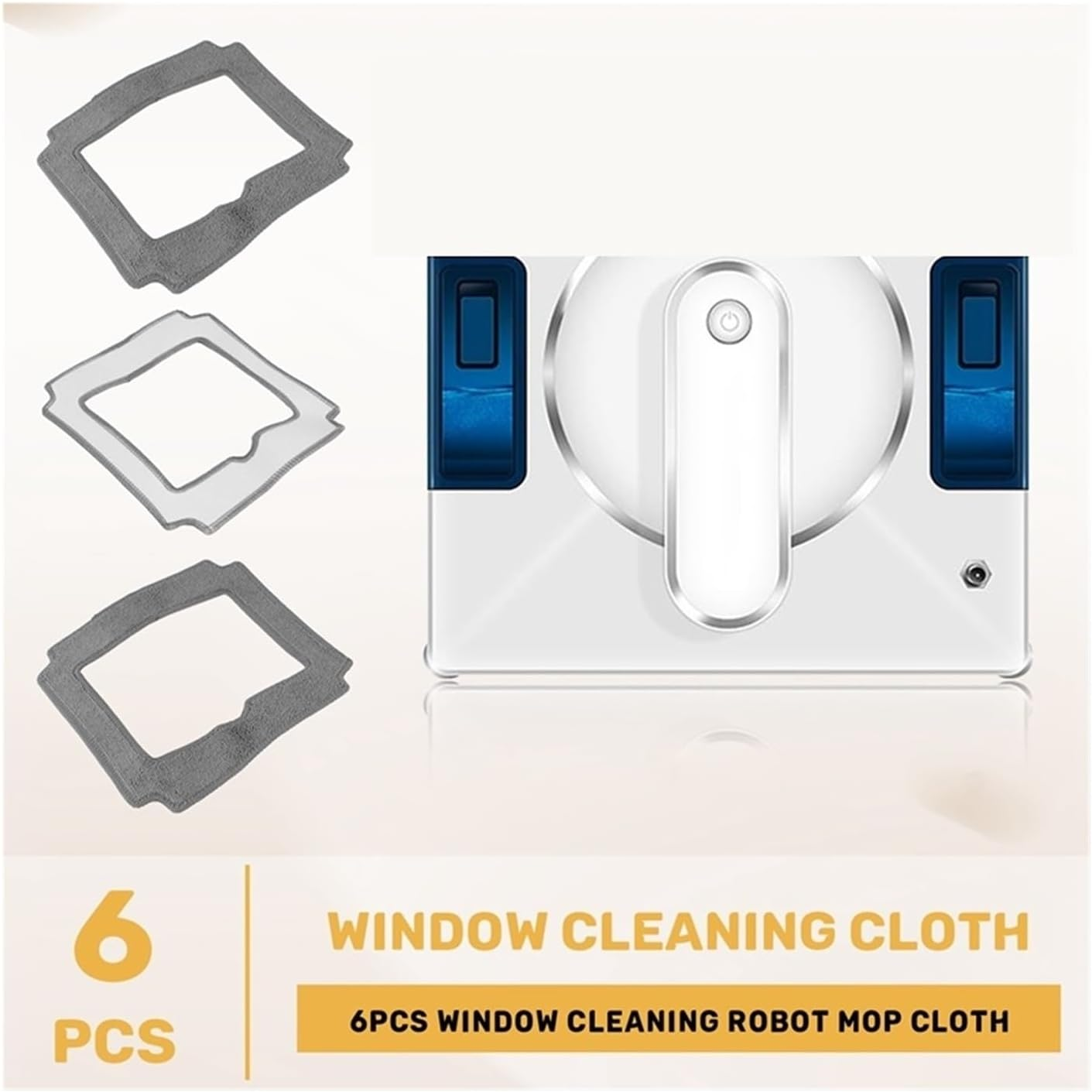 6Pcs Window Cleaning Robot Mop Cloth Cleaning Rag Towel Dust Cloth Cleaning Cloth,Compatible for Liectroux,Yw509 image number 2