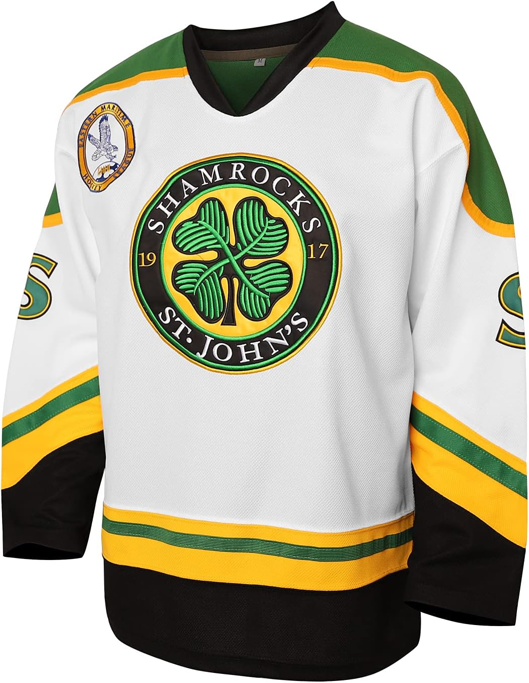 3 Ross the BOSS Rhea ST John'S Shamrocks Stitched Hockey Jersey with EMHL Patch White Green image number 2