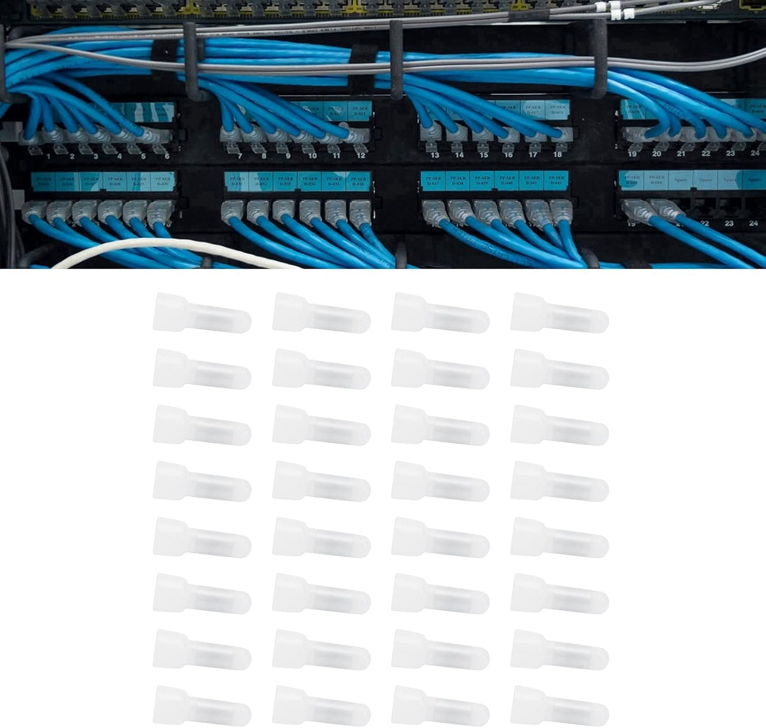 Baxnore 1000 Pcs Closed End Terminal, Nylon Transparent Crimping Cap Wire Cable Connector Kits, Closed End Crimp Connector for Car Audio Electrical Equipment (CE1)