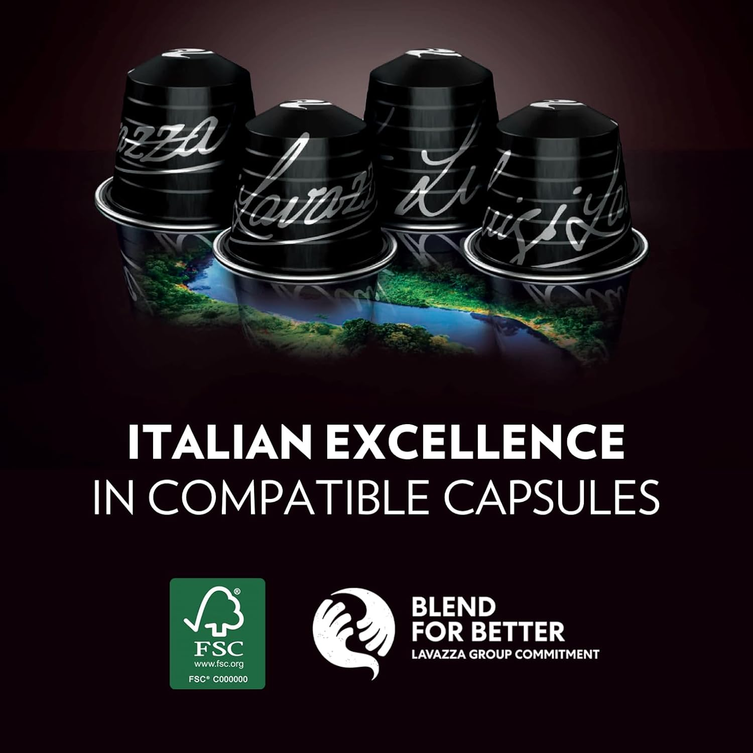 Lavazza, Espresso Maestro Ristretto, 100 Coffee Pods Compatible with Nespresso Machines, Chocolate&Caramel Notes, Arabica&Robusta, Intensity 12/13, Dark Roasting, 10 Packs of 10 Pods image number 5