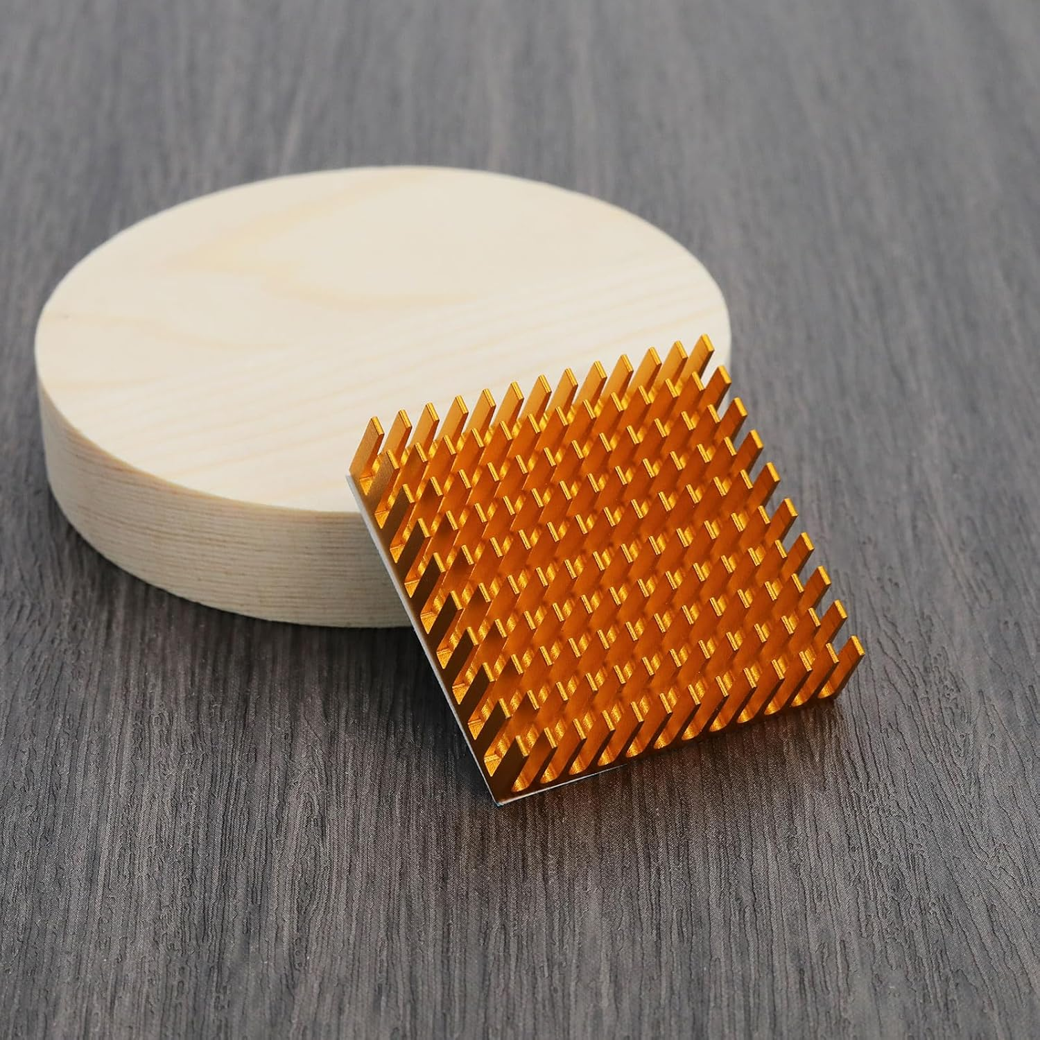 LT Easiyl 6Pcs Aluminum Radiators Aluminum Heat Sink Cooler Aluminium Heatsink 40Mm X 40Mm X 11.5Mm for PC CPU IC Chip Power Supply Small Electronic Devices image number 3