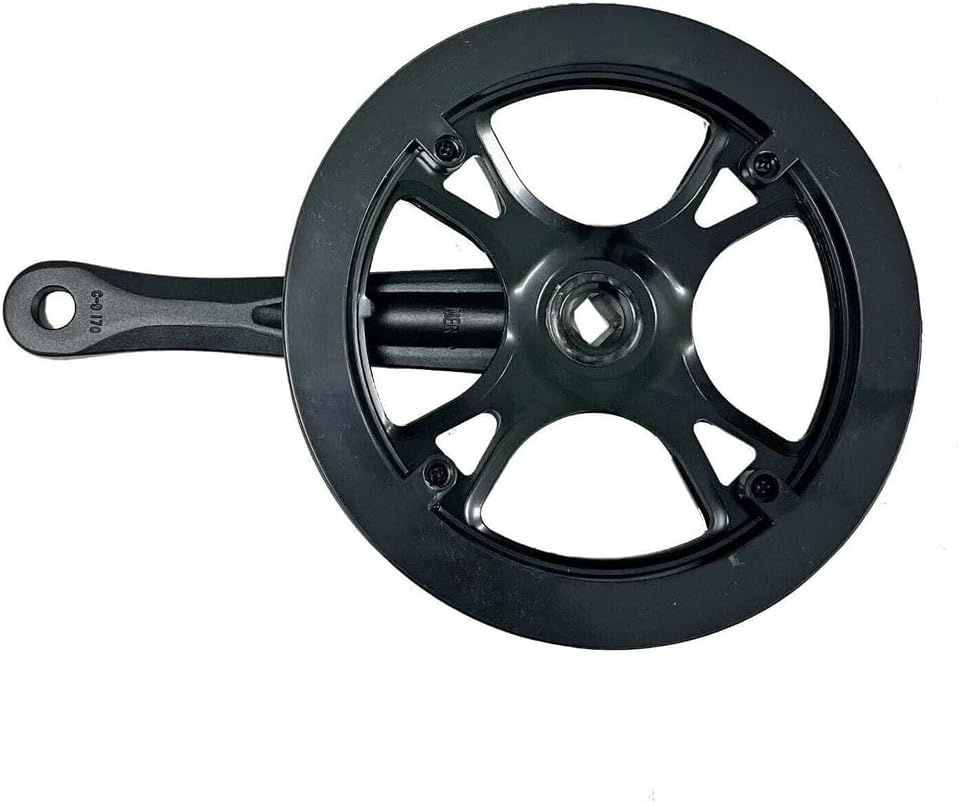 TDR Bicycle Crankset 170Mm 44T Single Speed Folding Bike Sprocket Crank Arm 916 Pedal Aluminium Carbon Steel Black Diamond Square Bottom Bracket image number 3