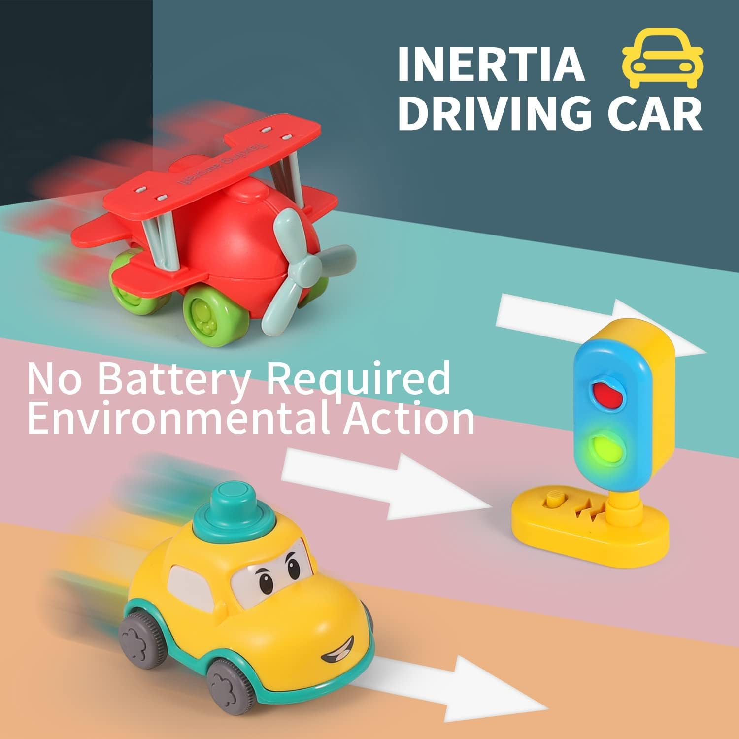 ALASOU 7 PCS Baby Cranes Car Toys with Playmat/Storage Bag|1St Birthday Gifts Toddler Toys Age 1-2|Baby Toys for 1 2 Year Old Boy|1 2 Year Old Boy Birthday Gift Infant Toddlers image number 2