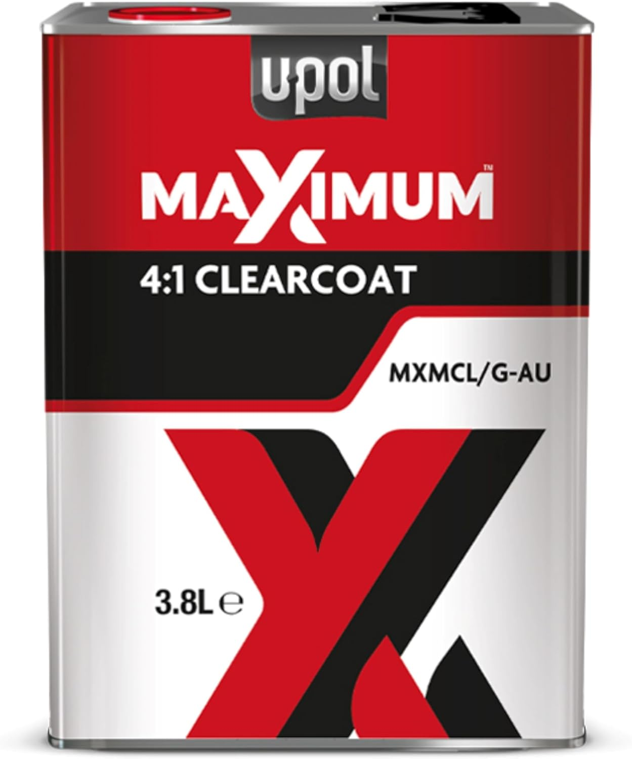 U-POL Maximum Clearcoat, High Build, Crystal Clear Finish, Easy to Apply, Air Dry or Low Bake, Hardens Rapidly to Give a Durable, UV Resistant Finish, 3.8L