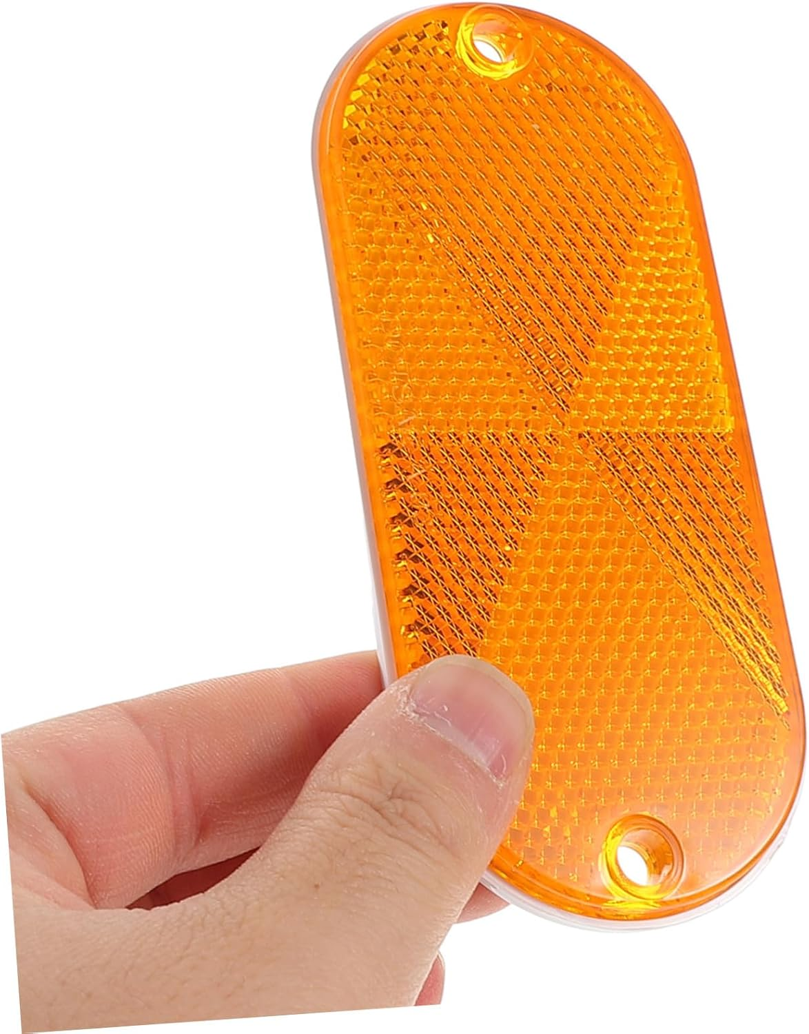 10Pcs Amber Trailer Reflectors Reflective Driveway Markers High Visibility Fence and Mailbox Reflectors for Car, Trailer, and Boat Safety image number 6