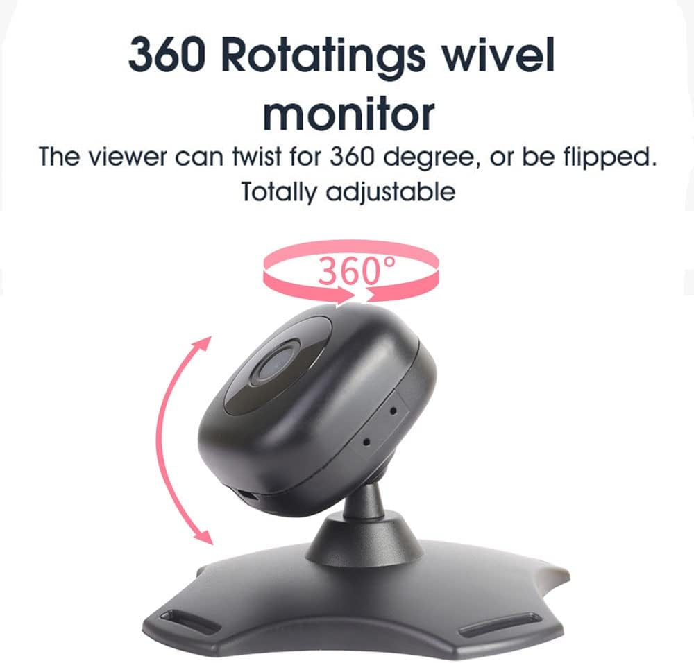 Wifi Baby Car Monitor Wireless Monitor Camera for Baby Rear Facing Seat 360&deg; Rotation USB Powered Baby Car Mirror Camera Black