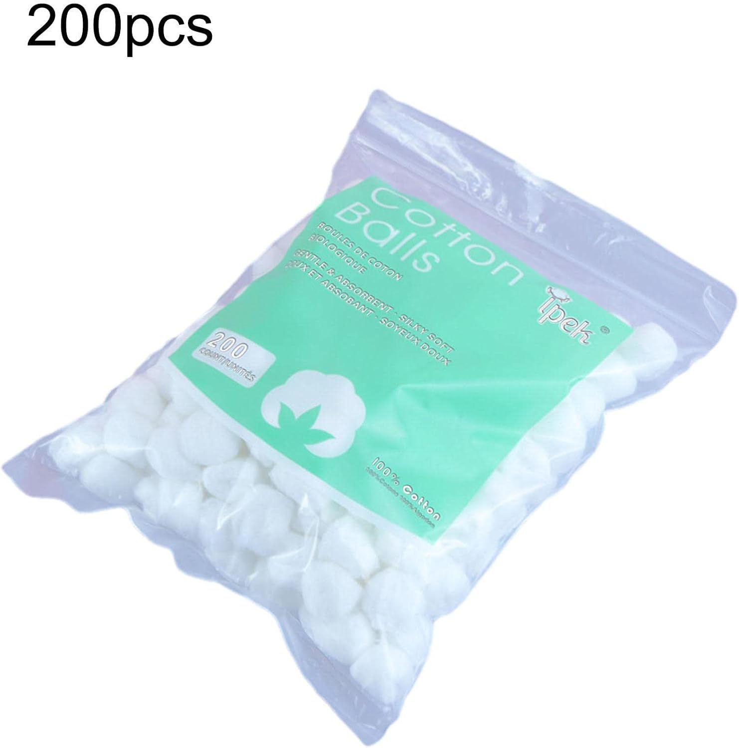 Cotton Wool Balls - White Cotton Balls for Baby - Makeup Cleaning Tool Absorbent Lightweight for Household Needs Skin Prep Wound Cleansing Everyday image number 3