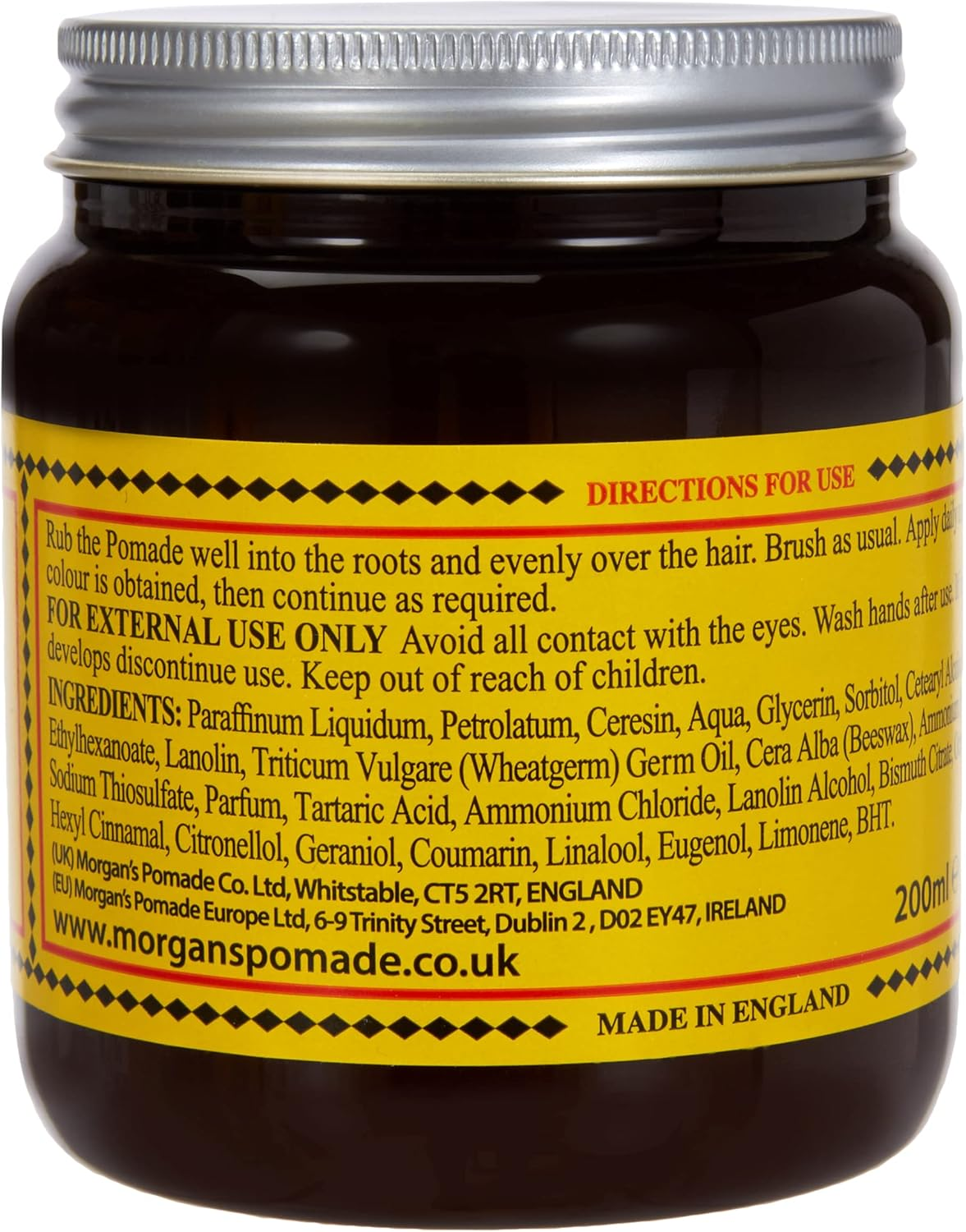 Morgan Pomade Amber Jar, 0.44 Pound image number 5