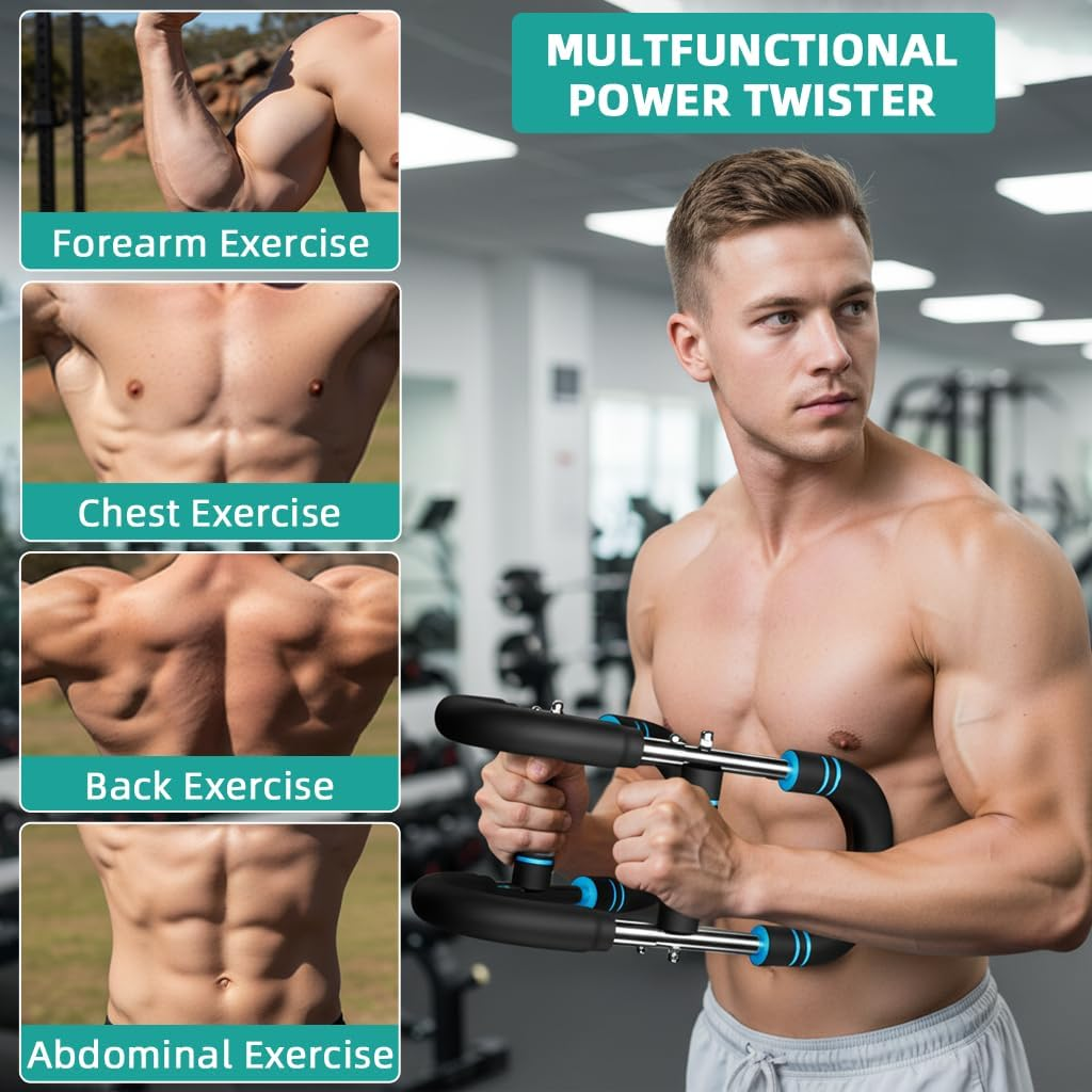 Gautio Twister Arm Trainer, 60-110Lb Adjustable Resistance Chest Workout Equipment for Men, Portable Fitness Exerciser for Shoulders & Forearms Muscle Training & Muscular Strength Enhancement image number 2