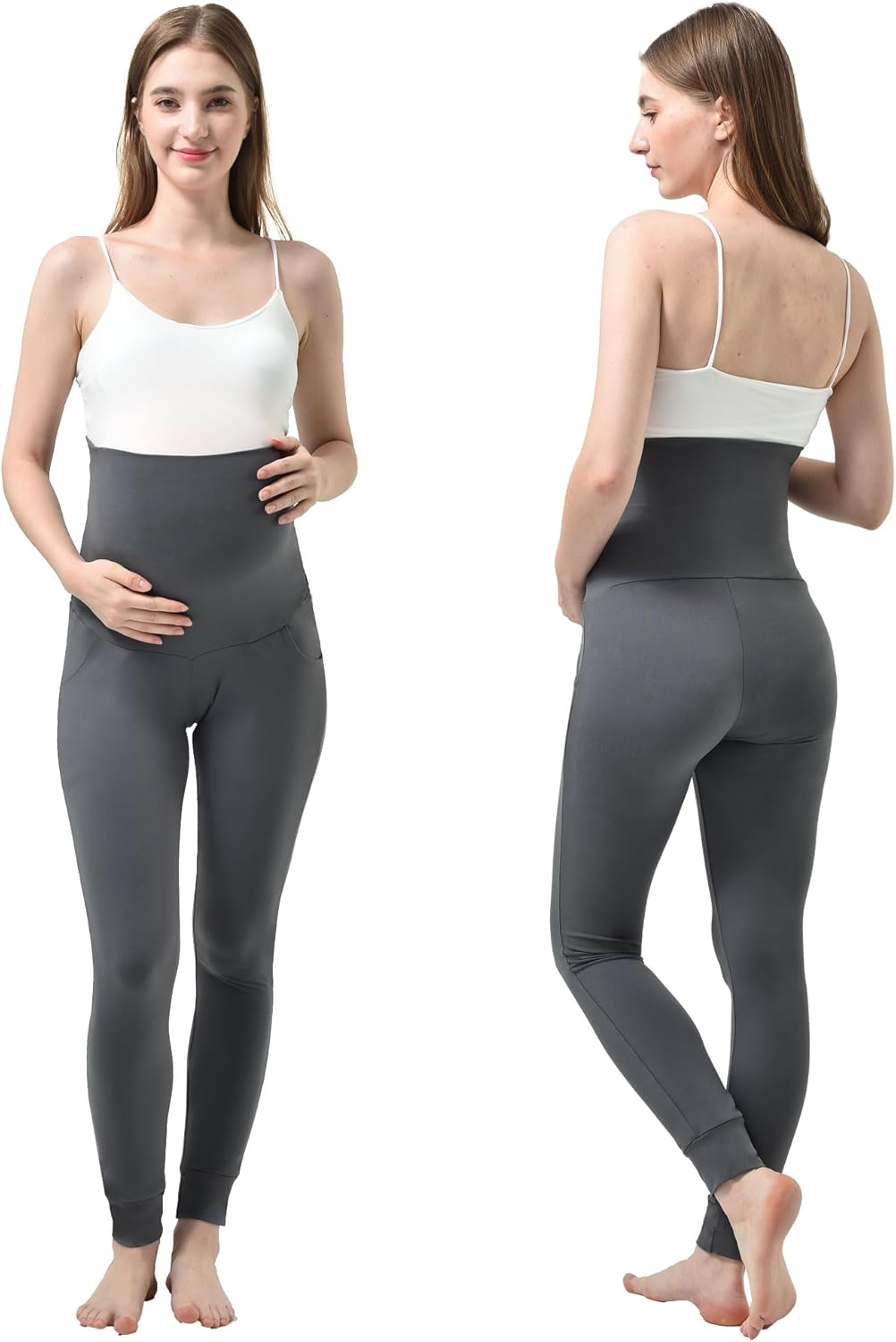 Maternity Joggers for Women - Maternity Casual Pants Activewear Women'S Pregnancy Sweatpants with Pockets image number 6