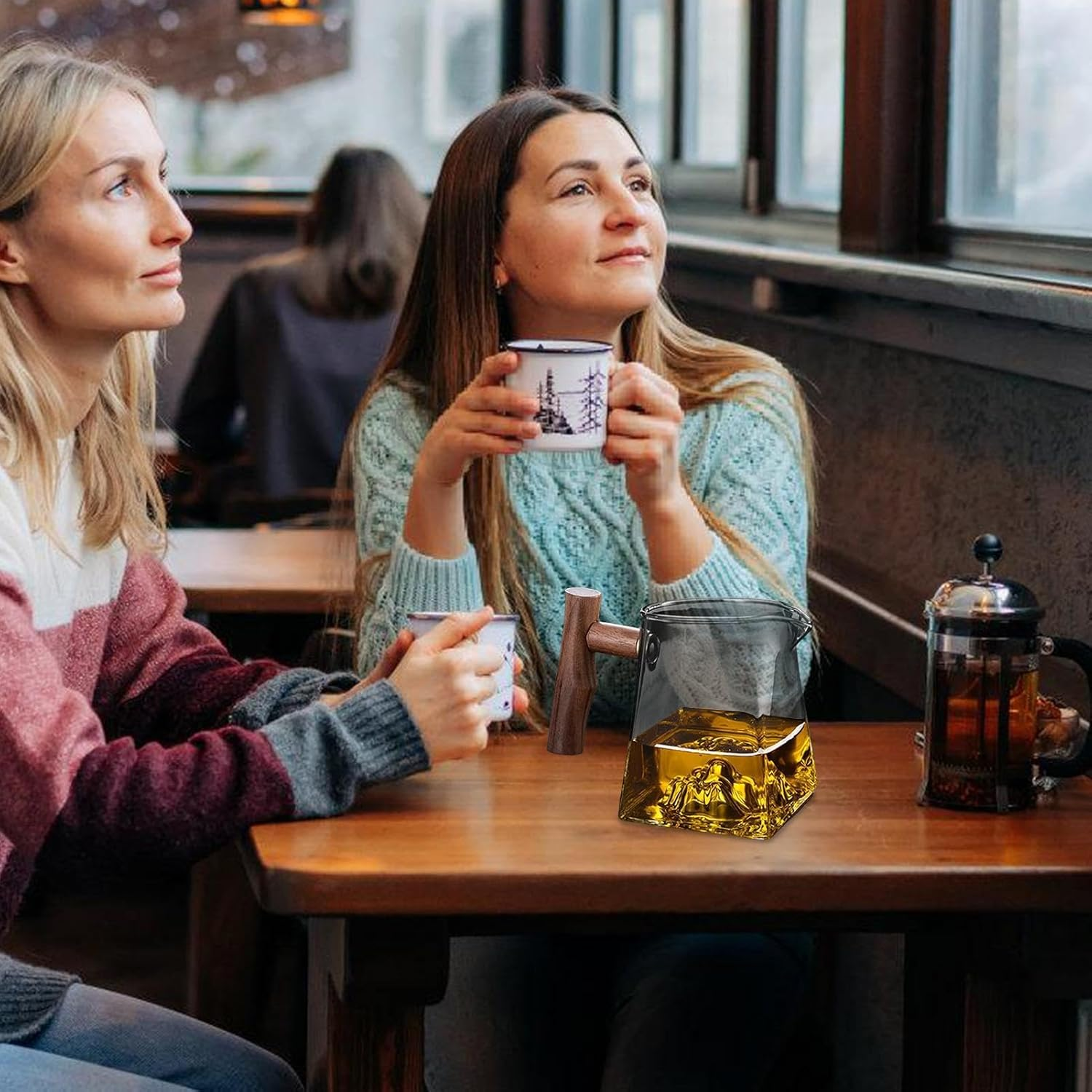 Glass Teapot, Glass Coffee Pot - Espresso Container with Handle | Heat Insulating Coffee Machine Replacement, 330Ml Pour over Coffee Mug for Travel and Camping Use image number 2