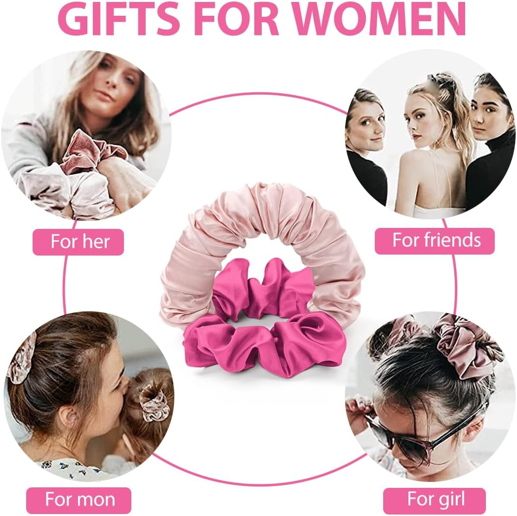 GXGM Heatless Curls, Soft Sleep Tie Scrunchie, Scrunchie a Rullo Senza Calore per Capelli Lunghi (A)