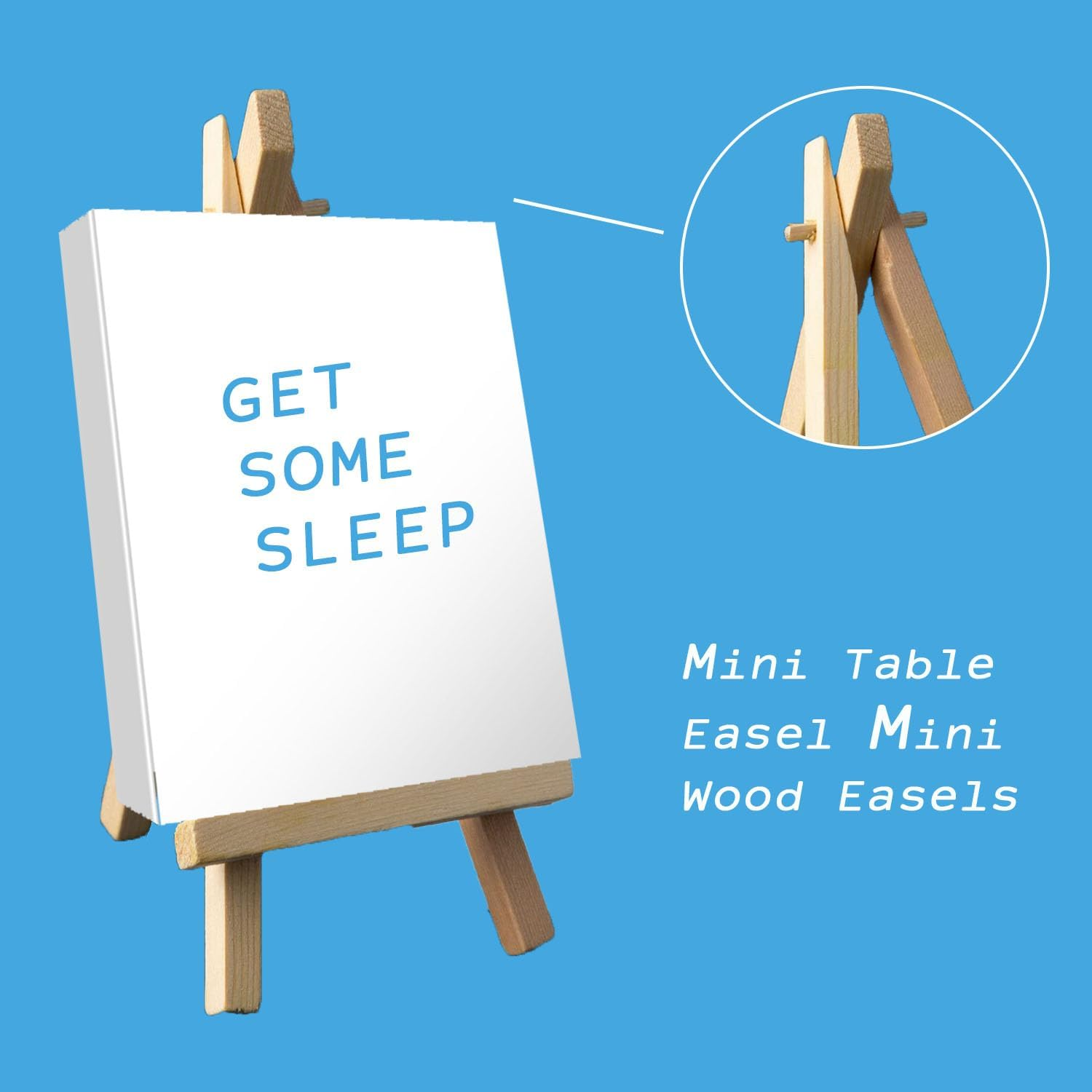 Yotsuba 10 Pieces 6 Inch (15.2X8.5Cm) Mini Wooden Easels - Versatile Table Card Stand & Display Holder image number 1