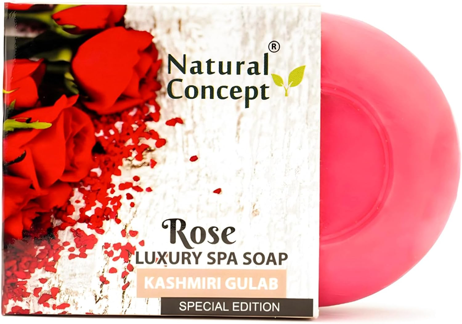 Natural Concept Rose Soap for Men & Women 100G Pack of 4 (Contains Pure Coconut Oil, Vegan, Skin-Friendly with 5.5 Ph, for Face, Body and Hair, Gentle and Moisturizing) image number 4