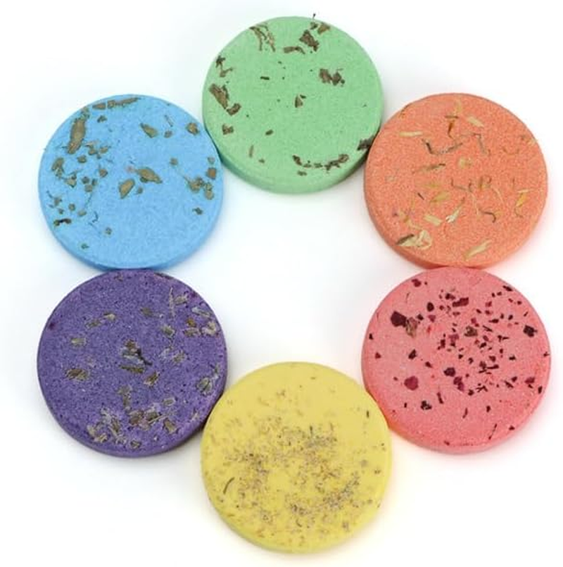 6PCS Aromatherapy Shower Tablets, Shower Steamers Tablets, Essential Oil Infused with Dried Flowers, Gift Box image number 5