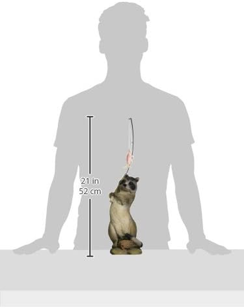 The Masked Fisherman Raccoon Statue